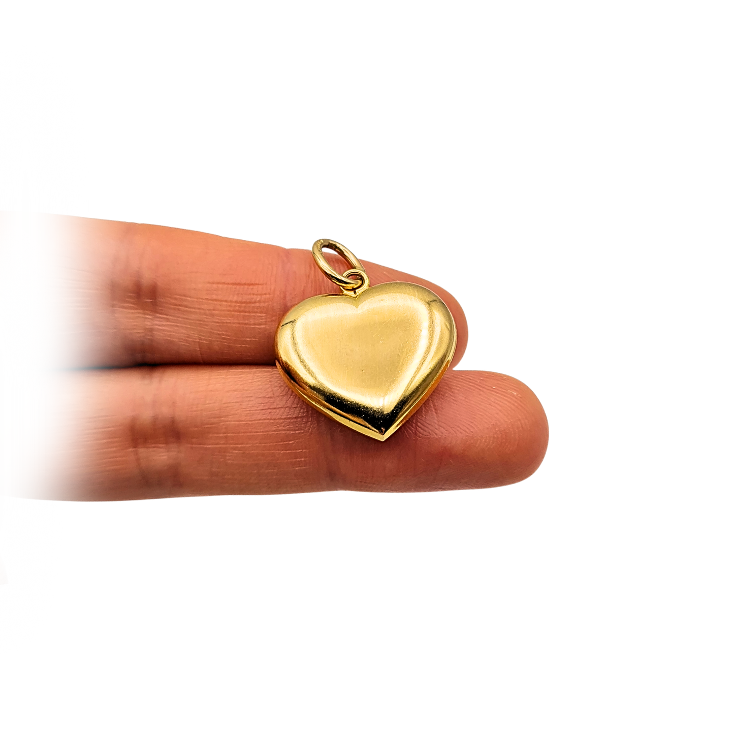 Large 9ct Gold Heart Pendant, Fully Hallmarked, Hollow construction