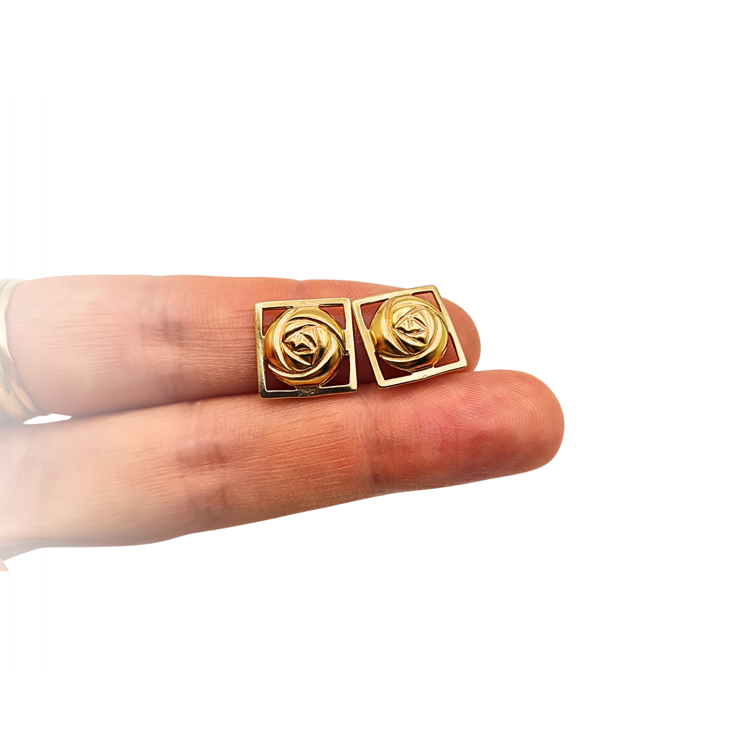 9ct Gold Kit Heath Glasgow Rose Stud Earrings Charles Rennie Mackintosh Style