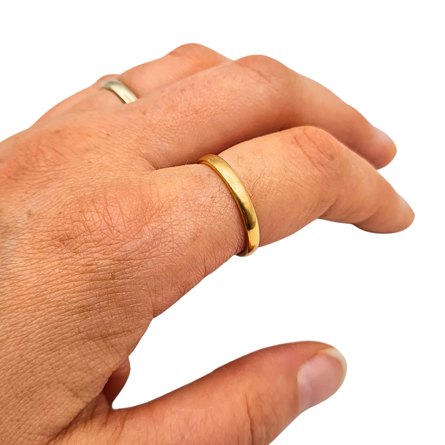 22ct Gold Wedding Band Ring 3g Birmingham 1975 Hallmarked UK O US 7.25