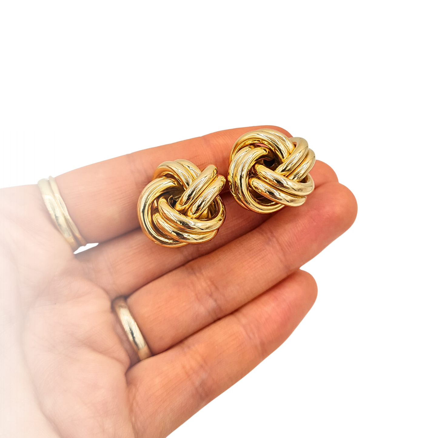 Amazing Huge 9ct Gold UnoAErre Twist Knot Earrings.