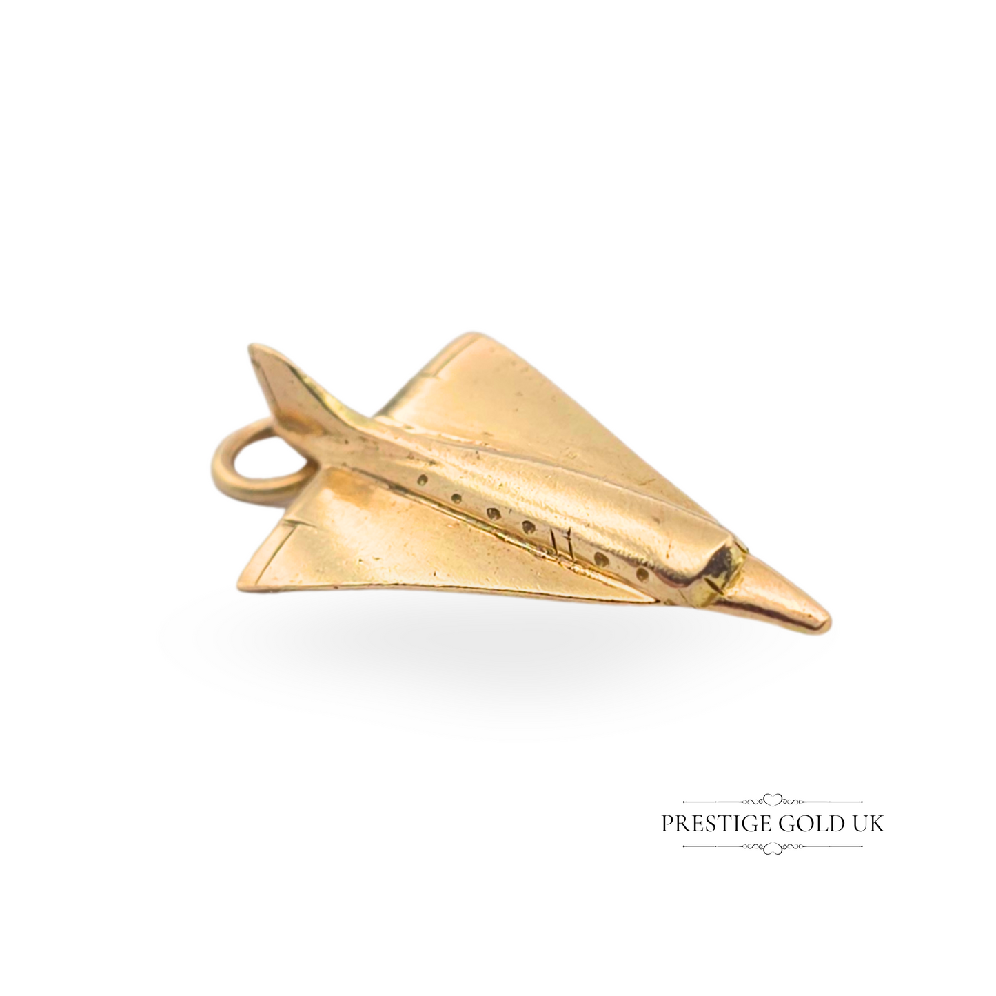 Vintage 9ct Gold Concorde Charm, Fully British Hallmarked