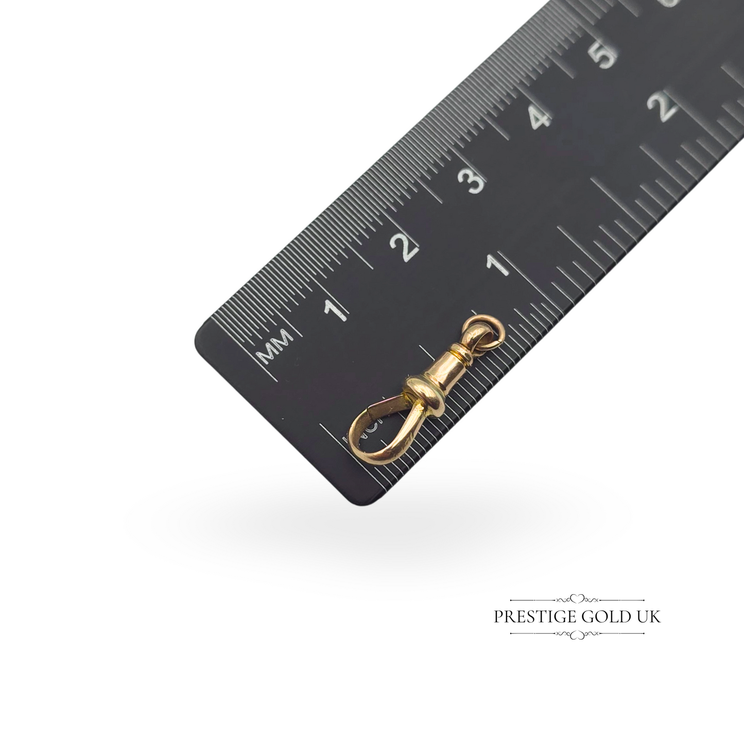 Antique 9ct Gold Dog Clip, 19mm, Stamped 9ct