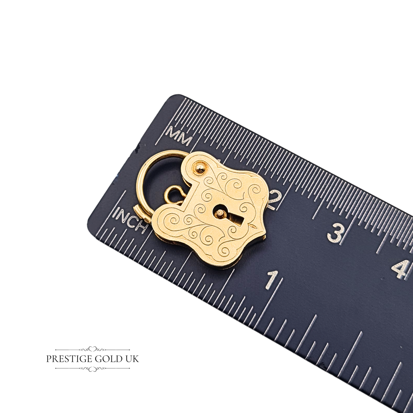 9ct Gold Heart Padlock Charm 1995 London Hallmarked Engraved