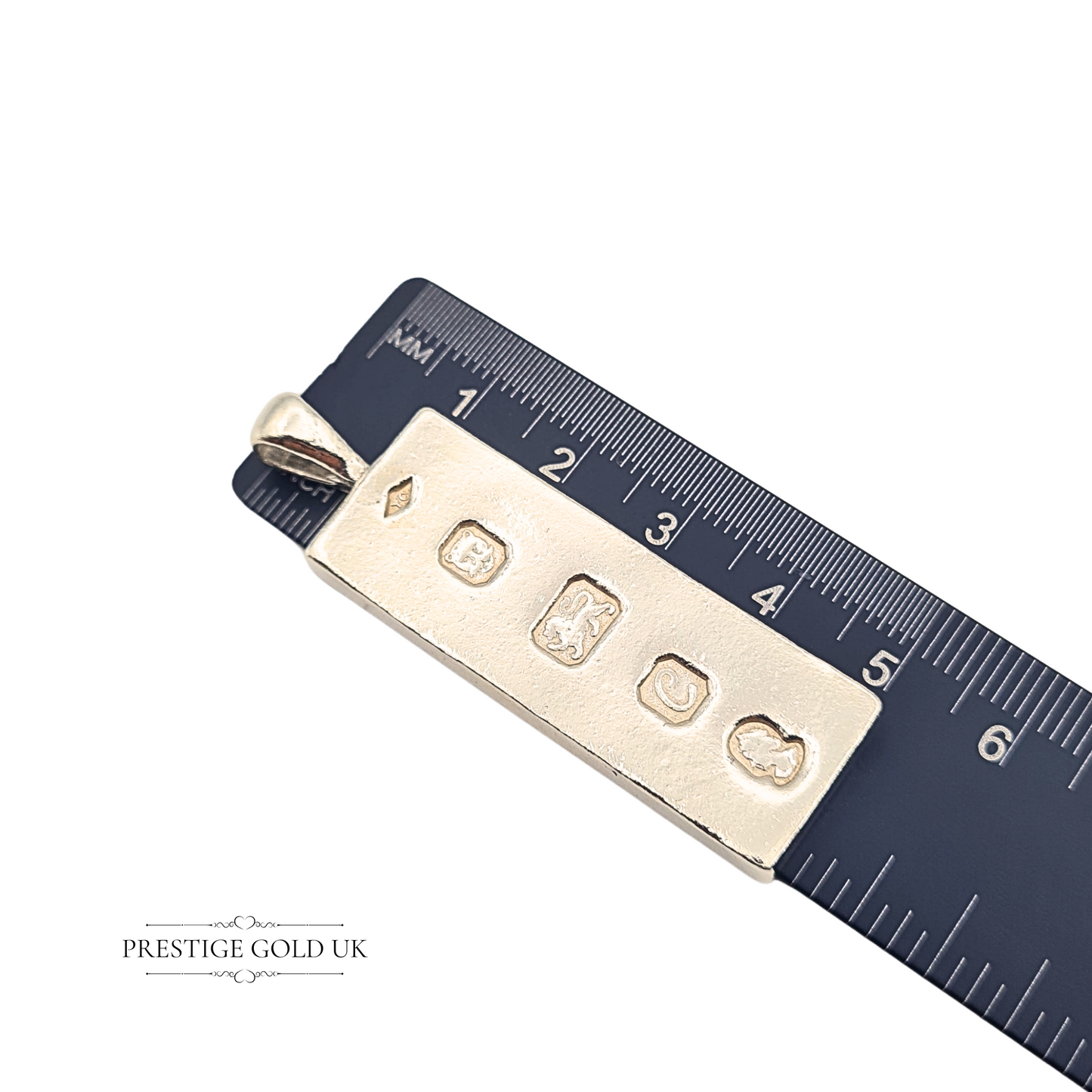 925 Silver Ingot Pendant London 1977 53mm 26g Hallmarked