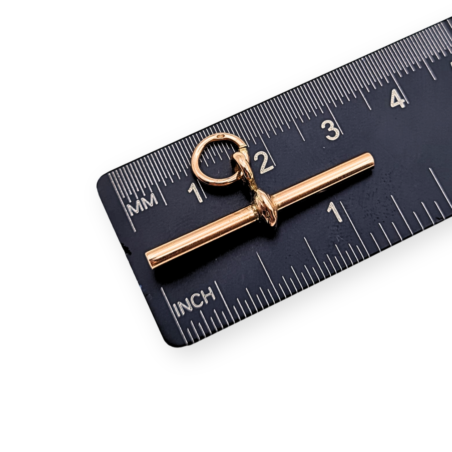 9ct Rose Gold Albert T-Bar, 31mm