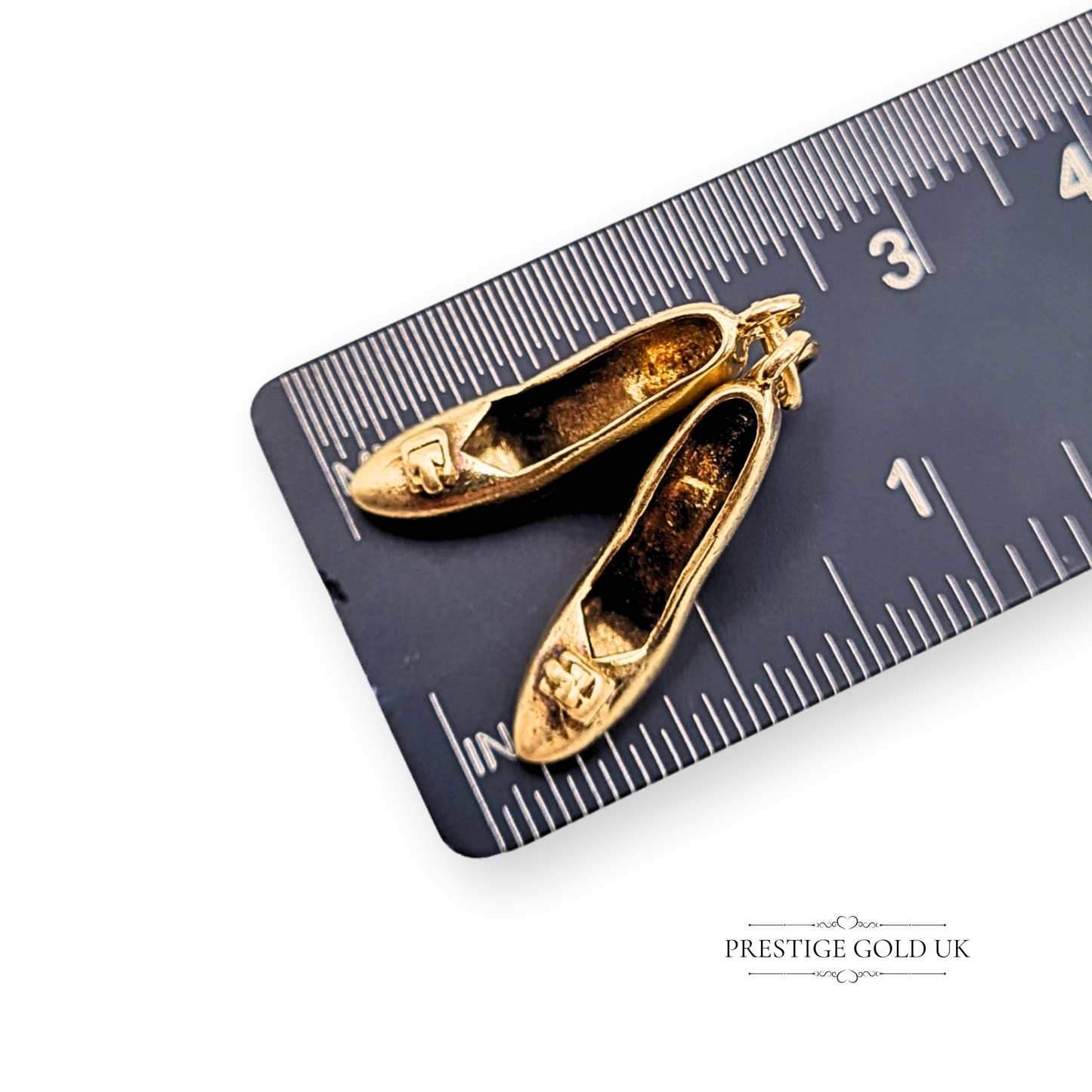 Quality 9ct Gold High Heel Shoes Charm, Large Heavy Vintage Stiletto Shoe Charm