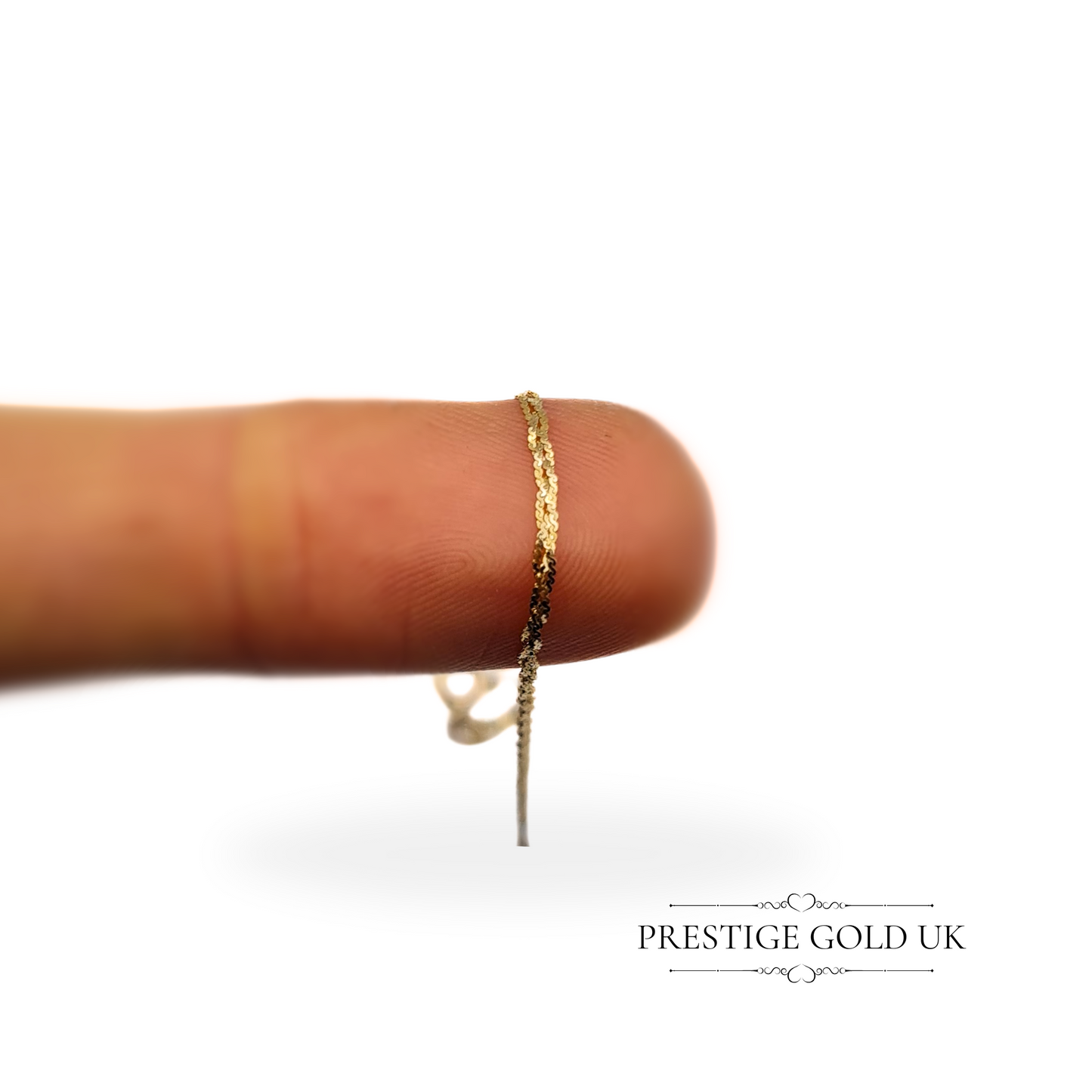 Delicate Vintage 9ct Gold Plaited Braided S-Link Bracelet