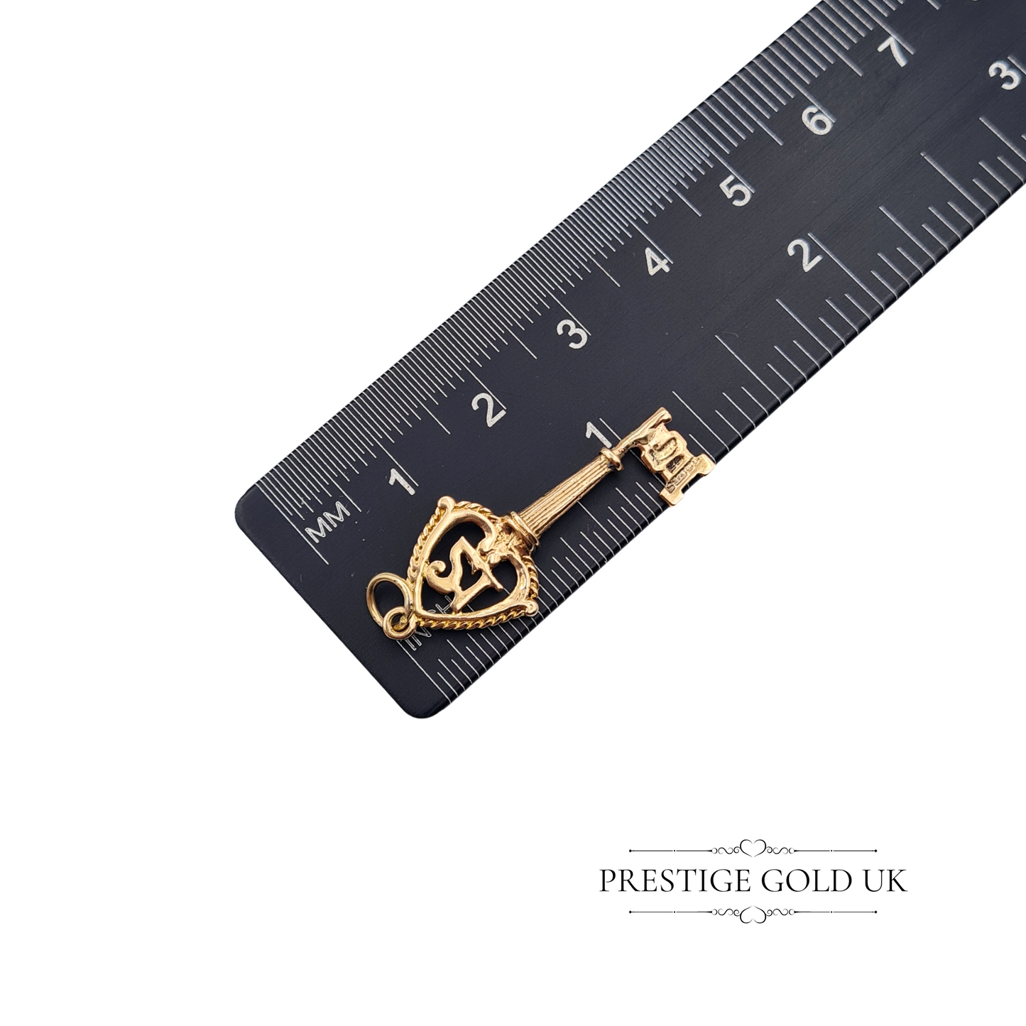 Vintage 9ct Gold 21st Birthday Key Charm, Fully Hallmarked Birmingham 1968