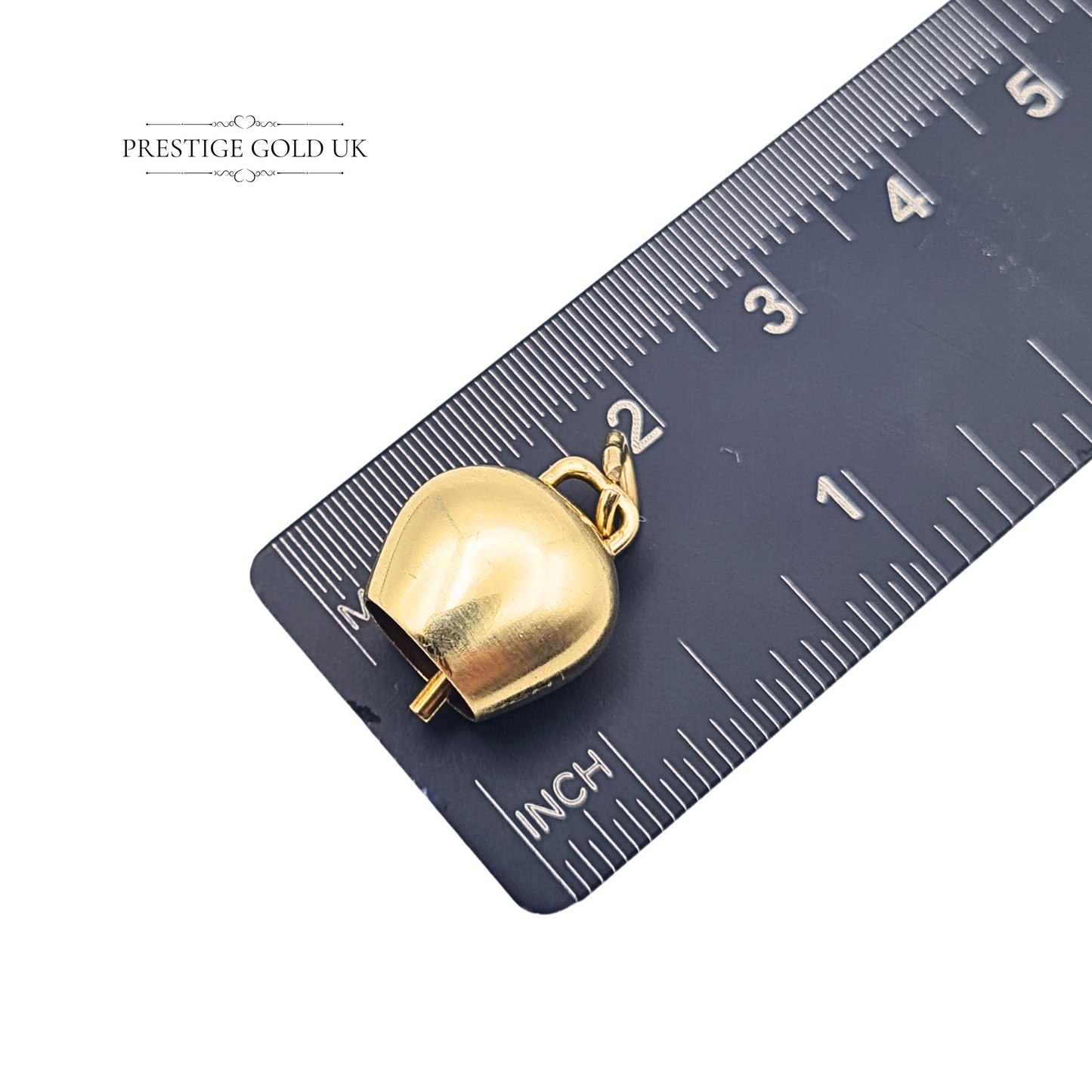 Small Gold Austrian Cow Bell Charm, 9ct Gold Alpine Cow Bell Austria Souvenir