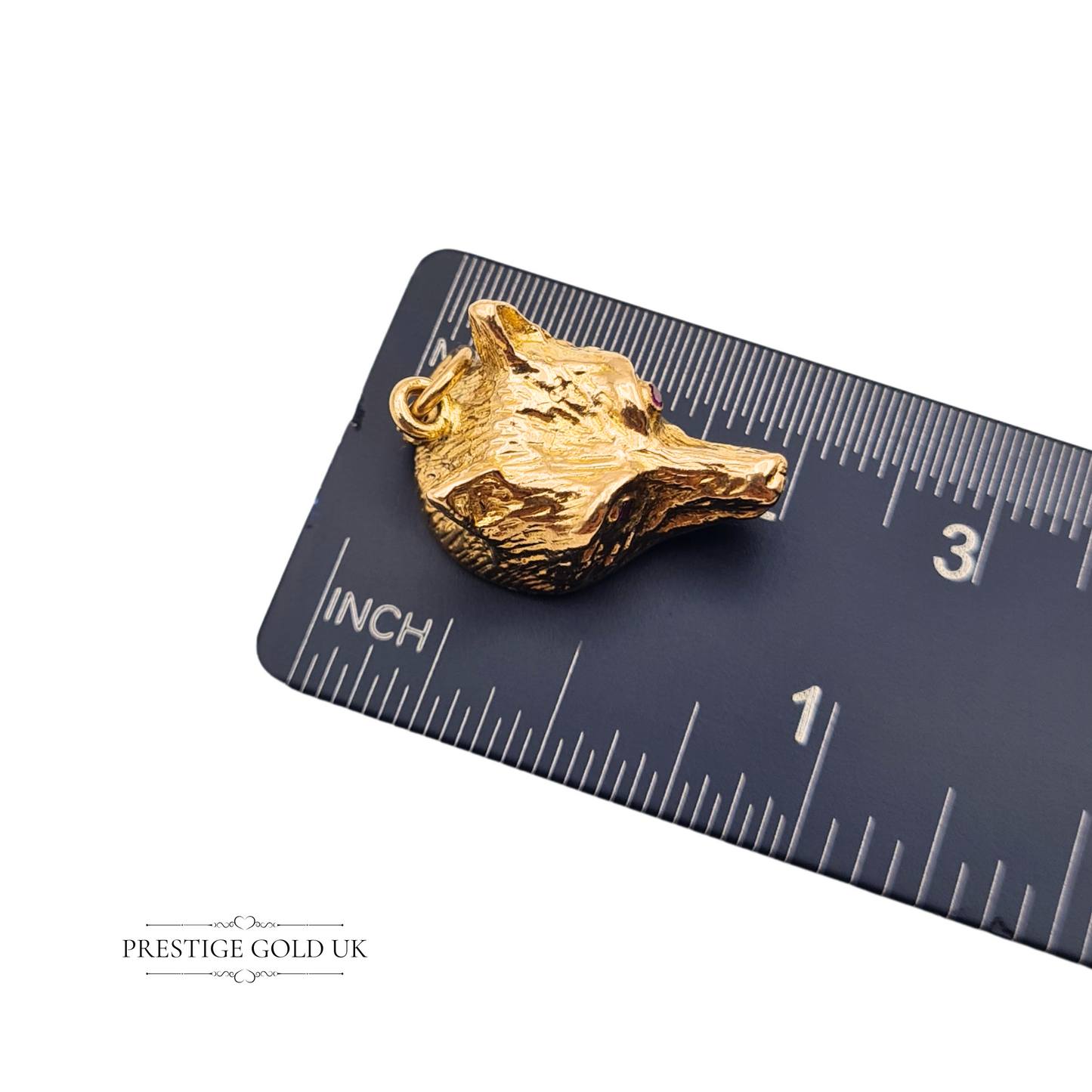 9ct Solid Gold Beautiful Fox Head Charm, Hunting Equine or Country Sports Gift