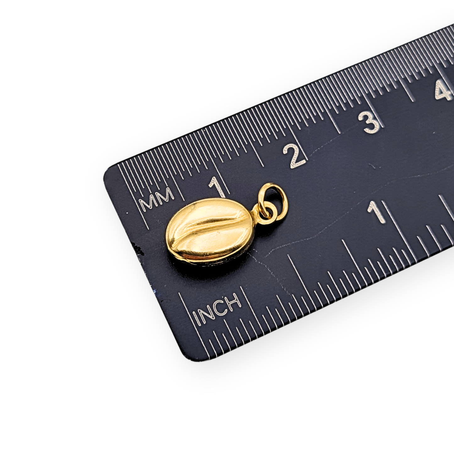 9ct Gold Coffee Bean Charm, Coffee Lover Gift