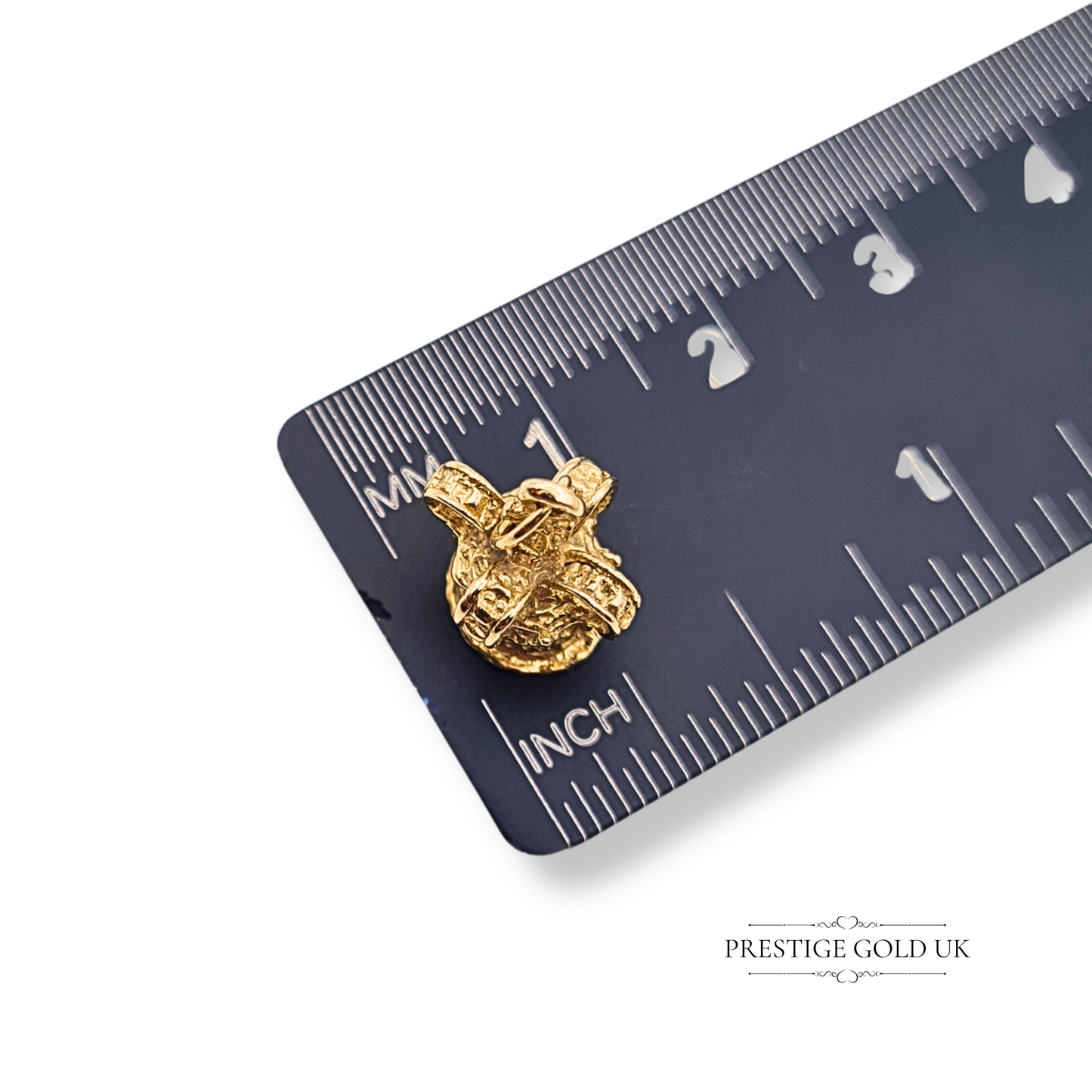 9ct Gold Crown Charm Pendant, Vintage Tiny Miniature Crown Charm for Bracelet