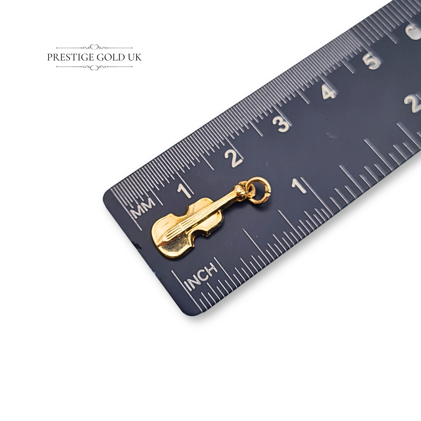 Tiny 9ct Gold Violin Charm, Hallmarked Chester 1957 Small Violin or Viola