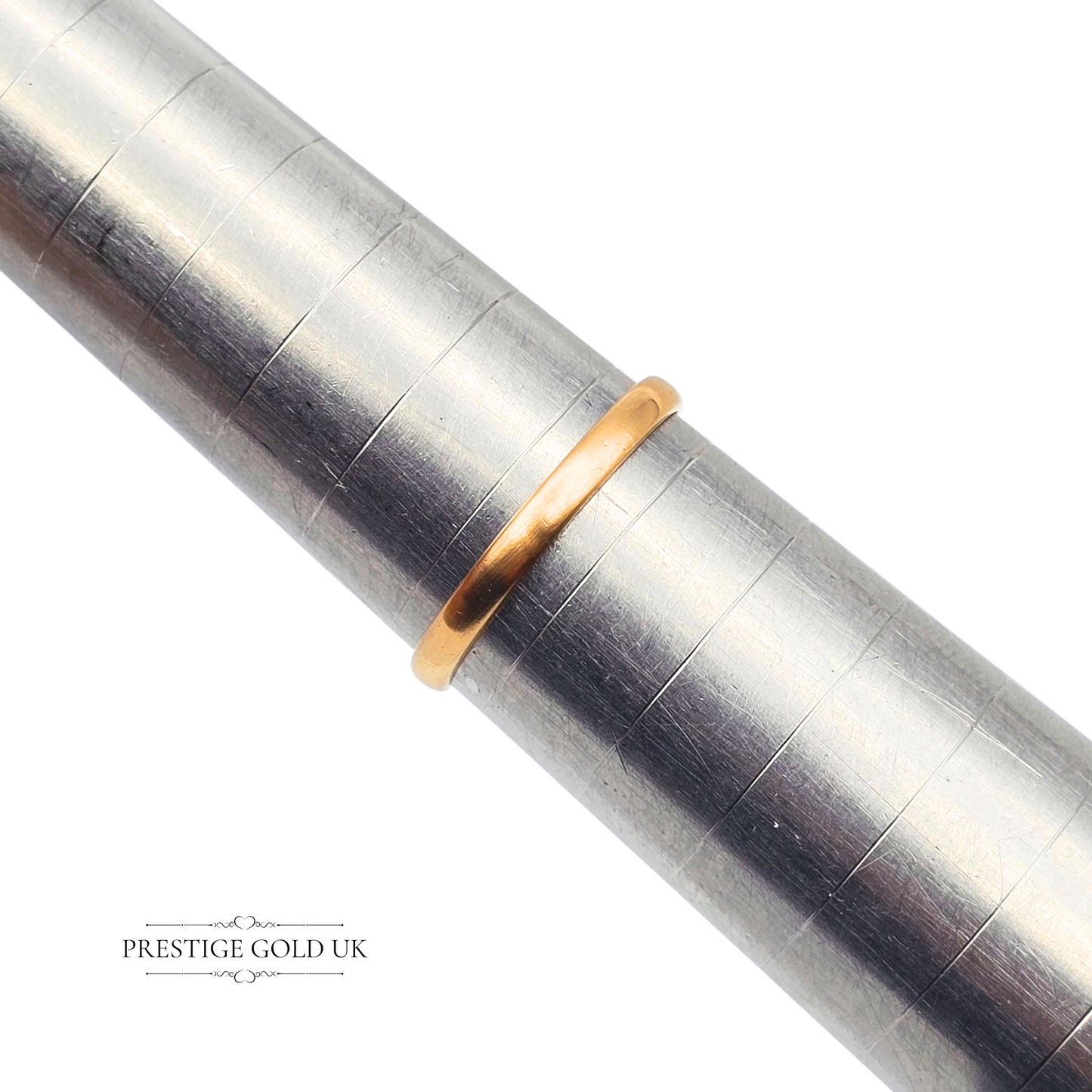 1950's Small 22ct Gold Wedding Band, Narrow Ring, UK L 1/2 US 6, 2mm Wide