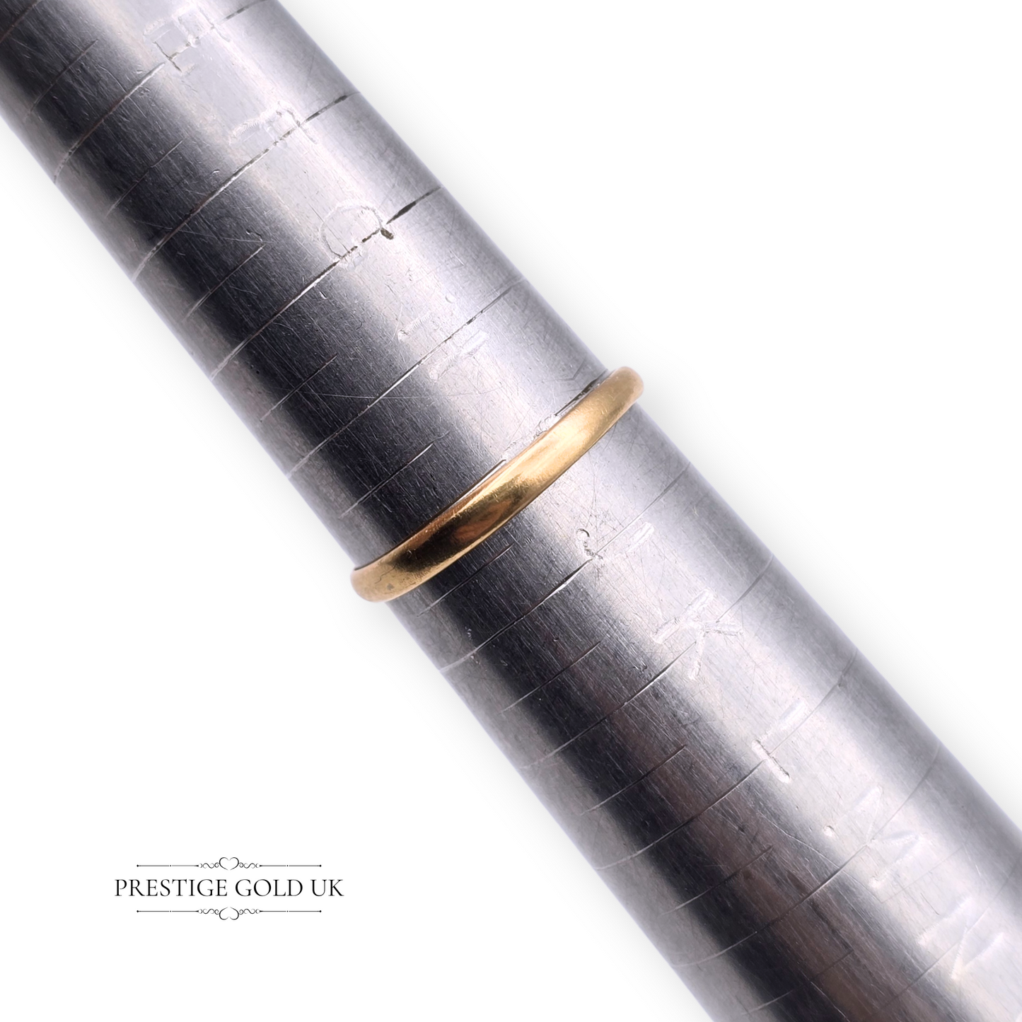 22ct Gold Skinny Wedding Band, UK I - US 4 1/2 - 2mm Wide, Fidelity