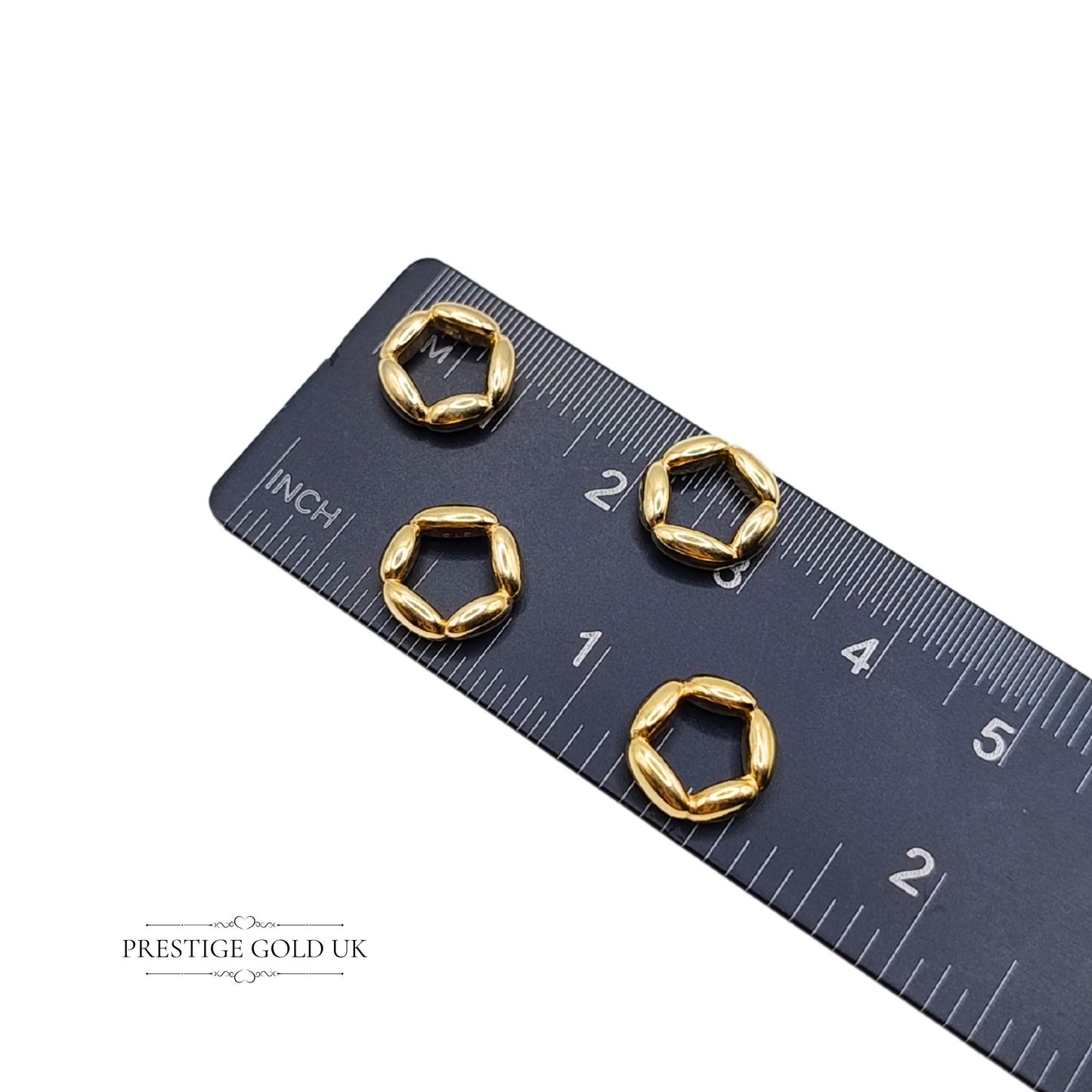Pandora Elegant Embrace Spacer Charms x4- 14ct Gold- ALE 585 Stamped 750801