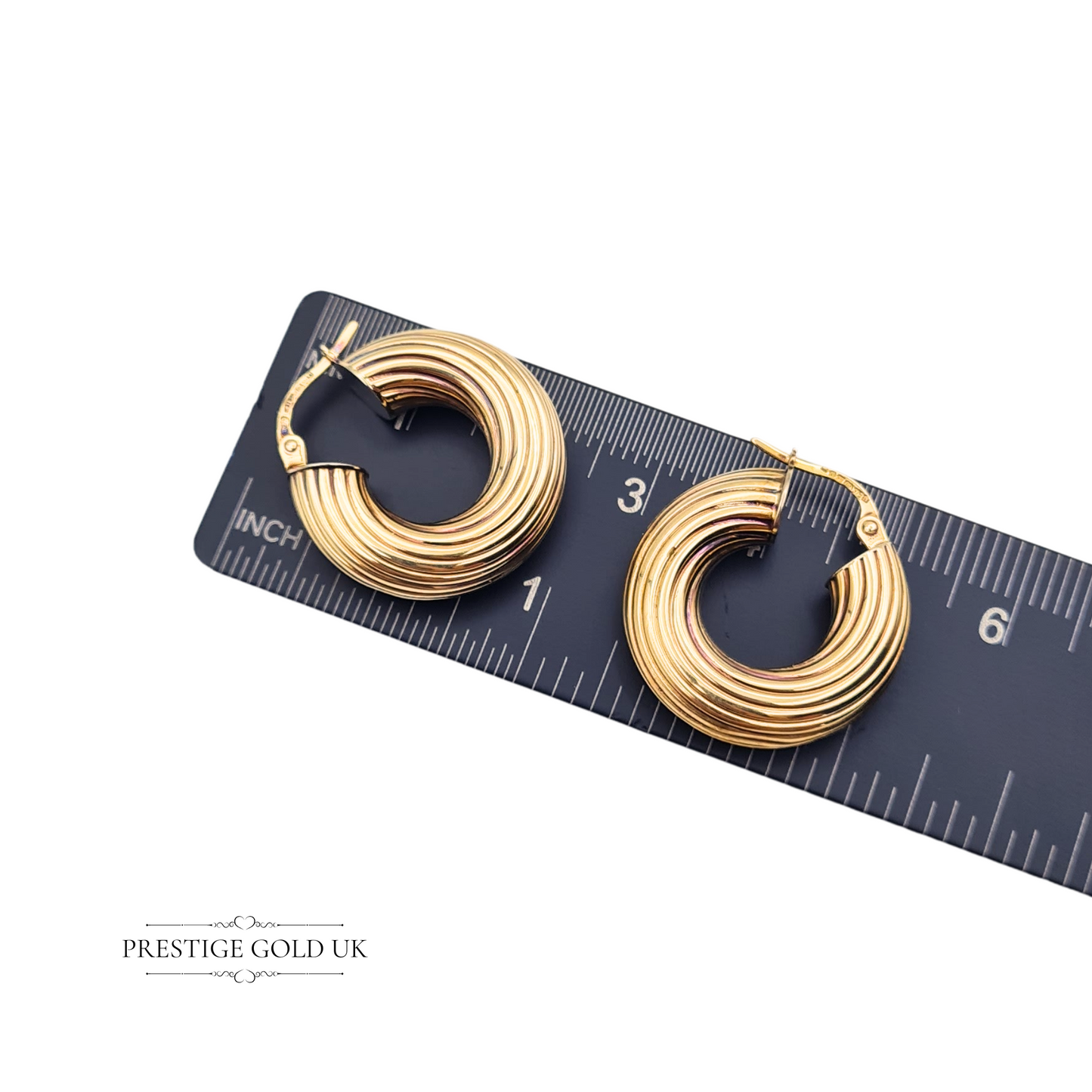 Quality 9ct Rose Gold Woolmark Stud Earrings, Large Lovers Knot / Celtic Stud