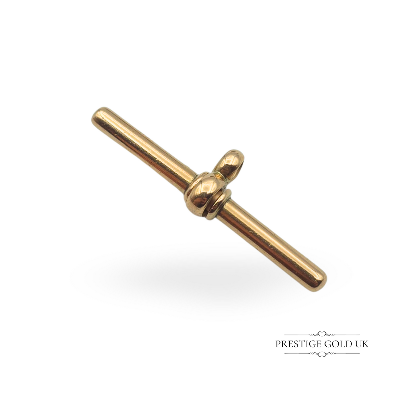 Antique 9ct Rose Gold Swivel T-Bar, 34mm