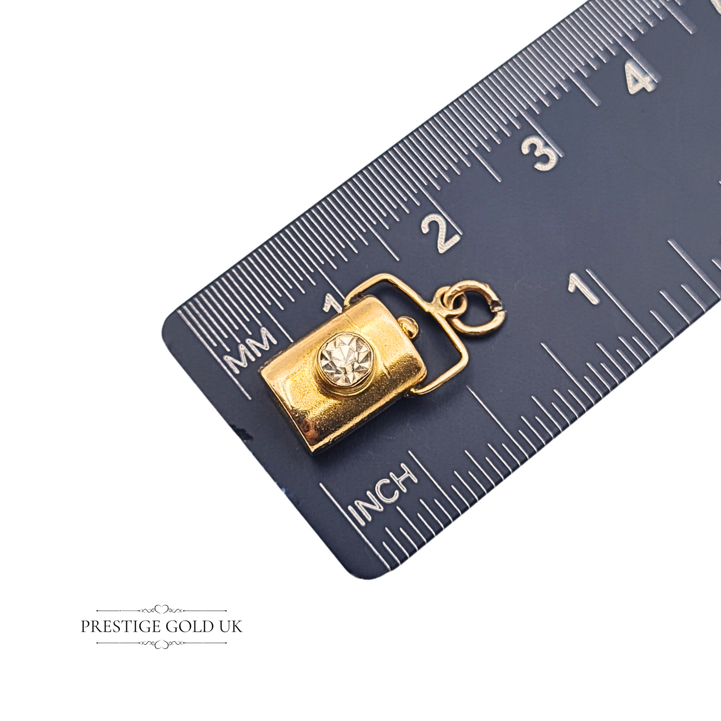 9ct Gold Style Miners Lamp Charm, Vintage Miners or Train Safety Lamp