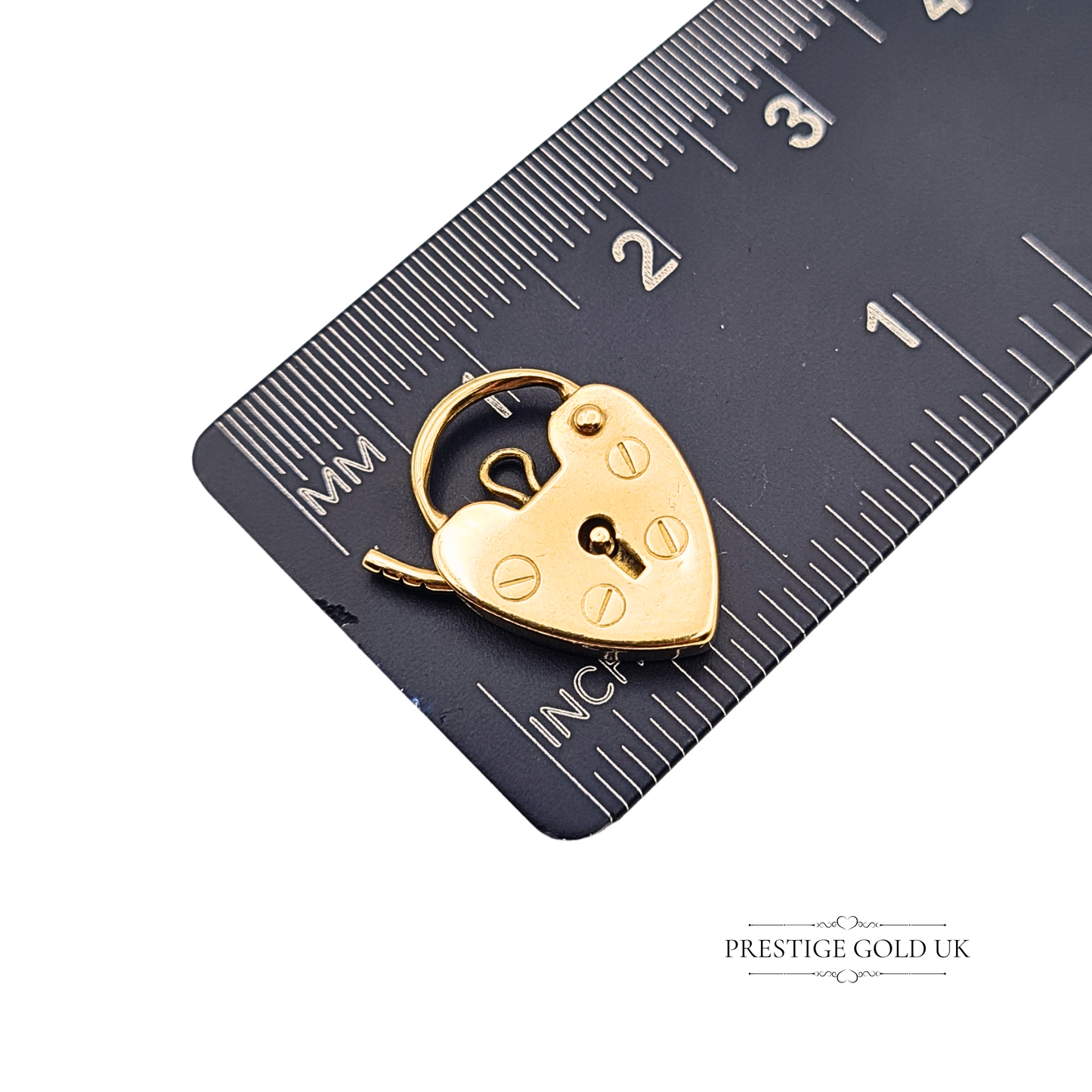 Small 9ct Gold Opening Heart Padlock For Necklace or Bracelet