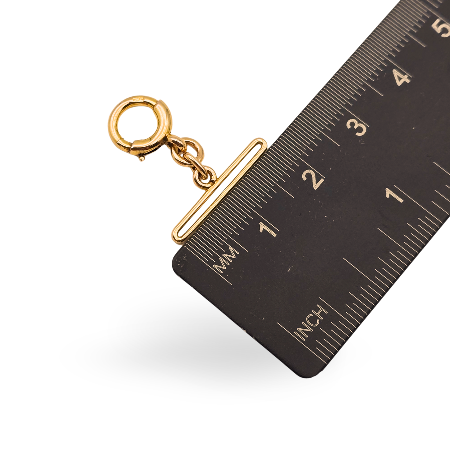9ct Gold Bolt Ring & T Bar, 19mm Bar, 9mm Clasp, Stamped 9ct
