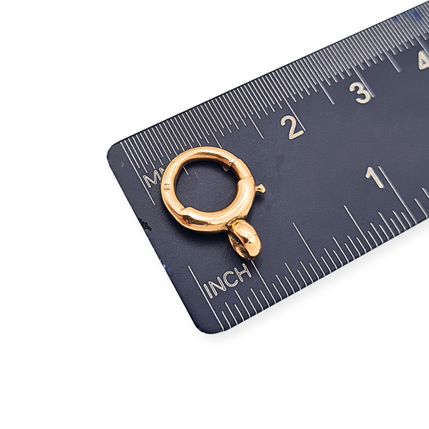 Antique 9ct Rose Gold Bolt Ring Clasp 10mm Spring Clasp