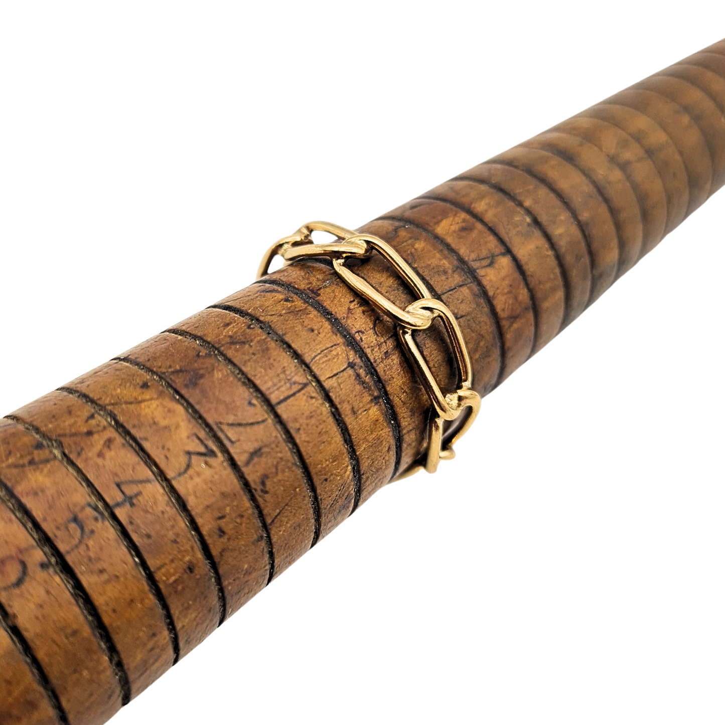 9ct Gold Wide Chain Link Ring Birmingham Hallmarked 1979 UK Q US 8.25