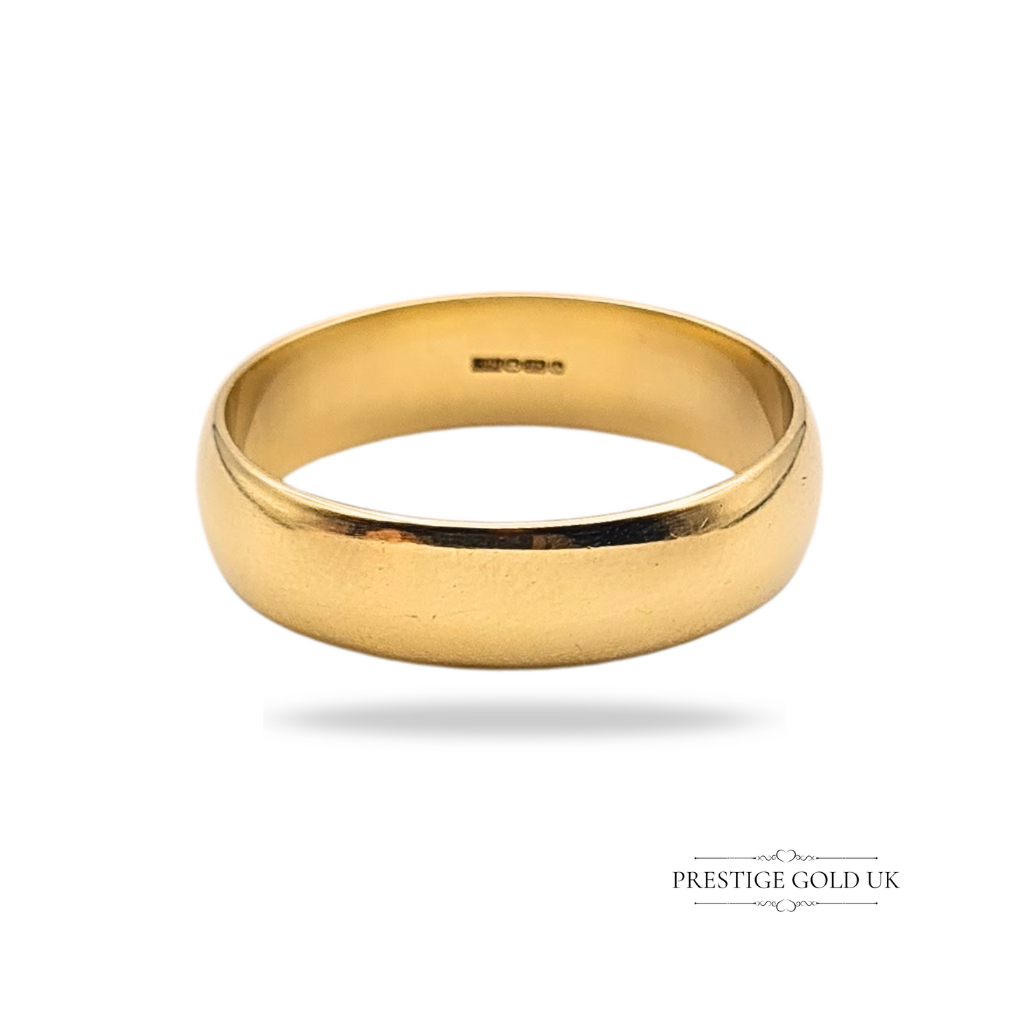 Large 9ct Gold Wedding Band, Fully Hallmarked Gents Ring, UK Z US 12 1/2