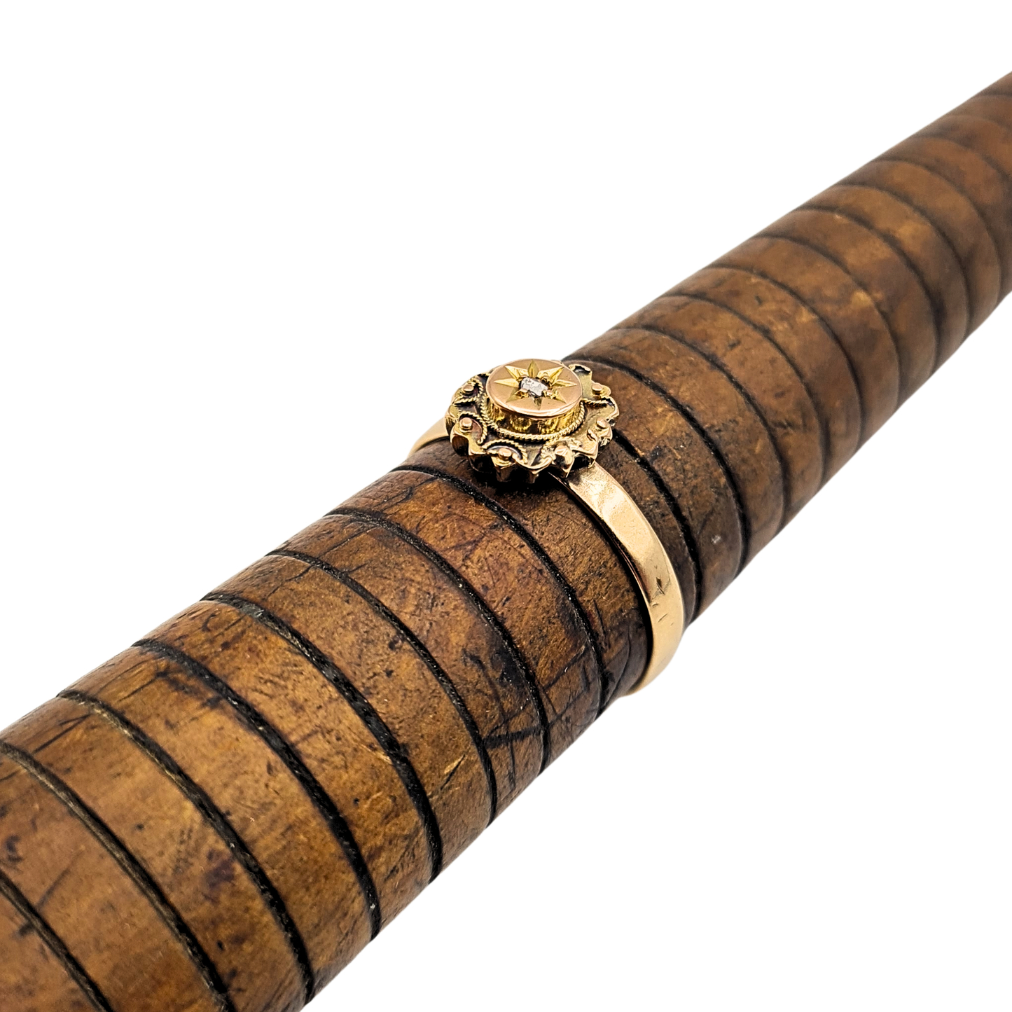 Victorian 1800's 9ct Gold Diamond Star Ring Birmingham UK N US 6.75