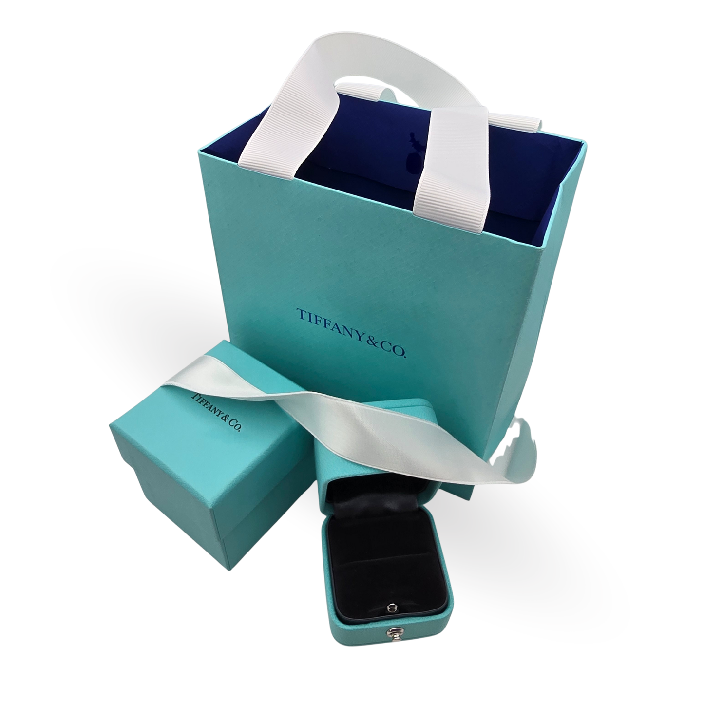 Tiffany & Co Engagement Ring Proposal Box, 50mm Blue, Original Packaging