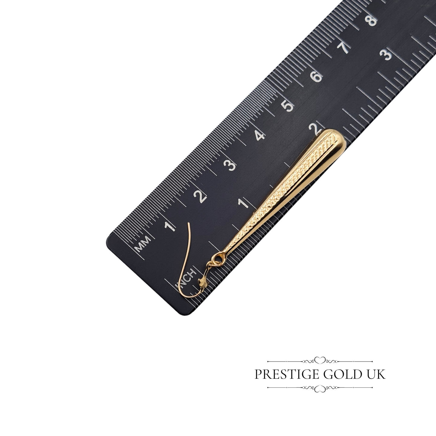 Vintage 9ct Gold Bomb Torpedo Drop Earrings.