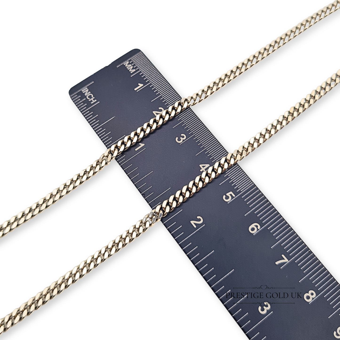 Vintage Silver Curb Chain Necklace 16" 3mm Wide Unisex Chain