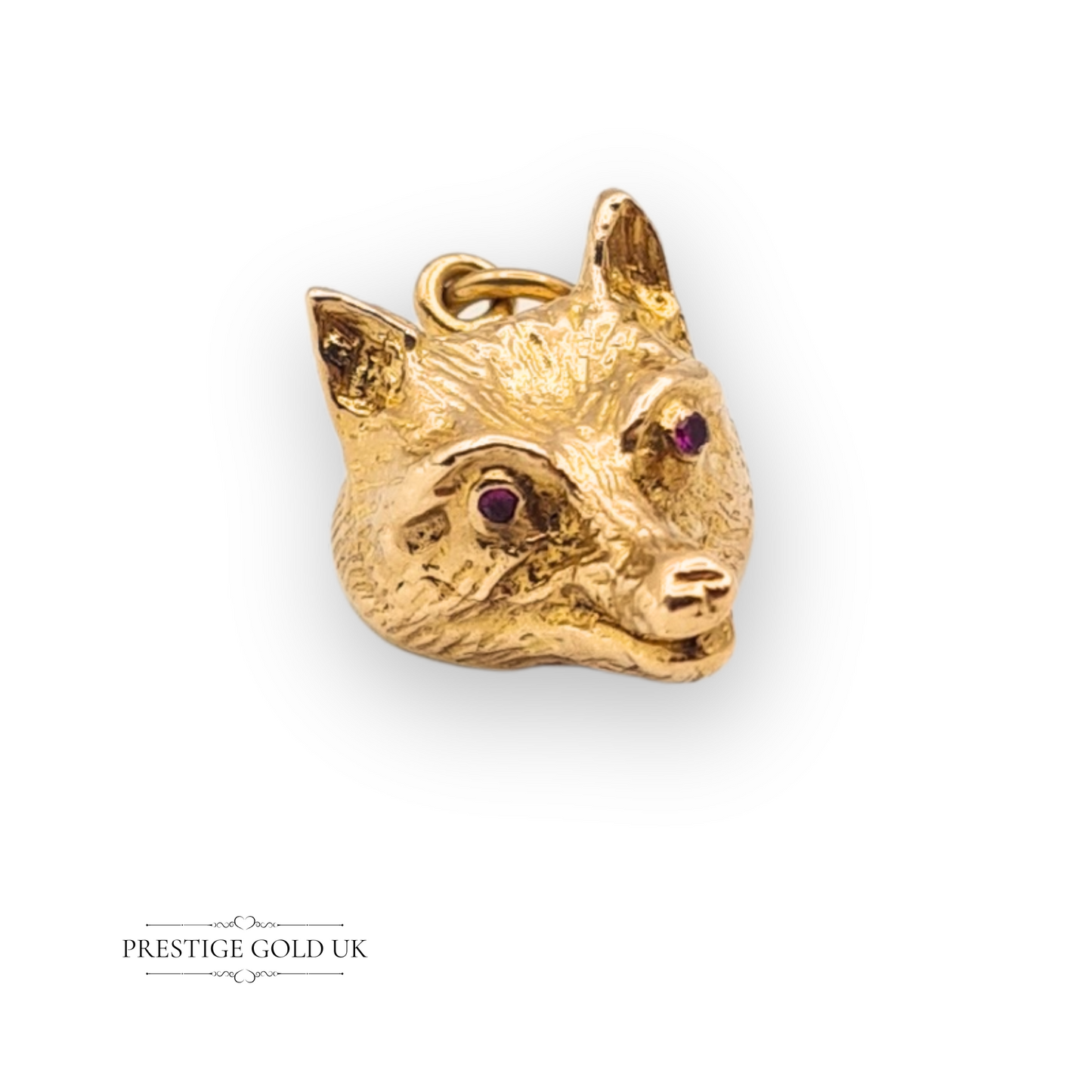 9ct Solid Gold Beautiful Fox Head Charm, Hunting Equine or Country Sports Gift