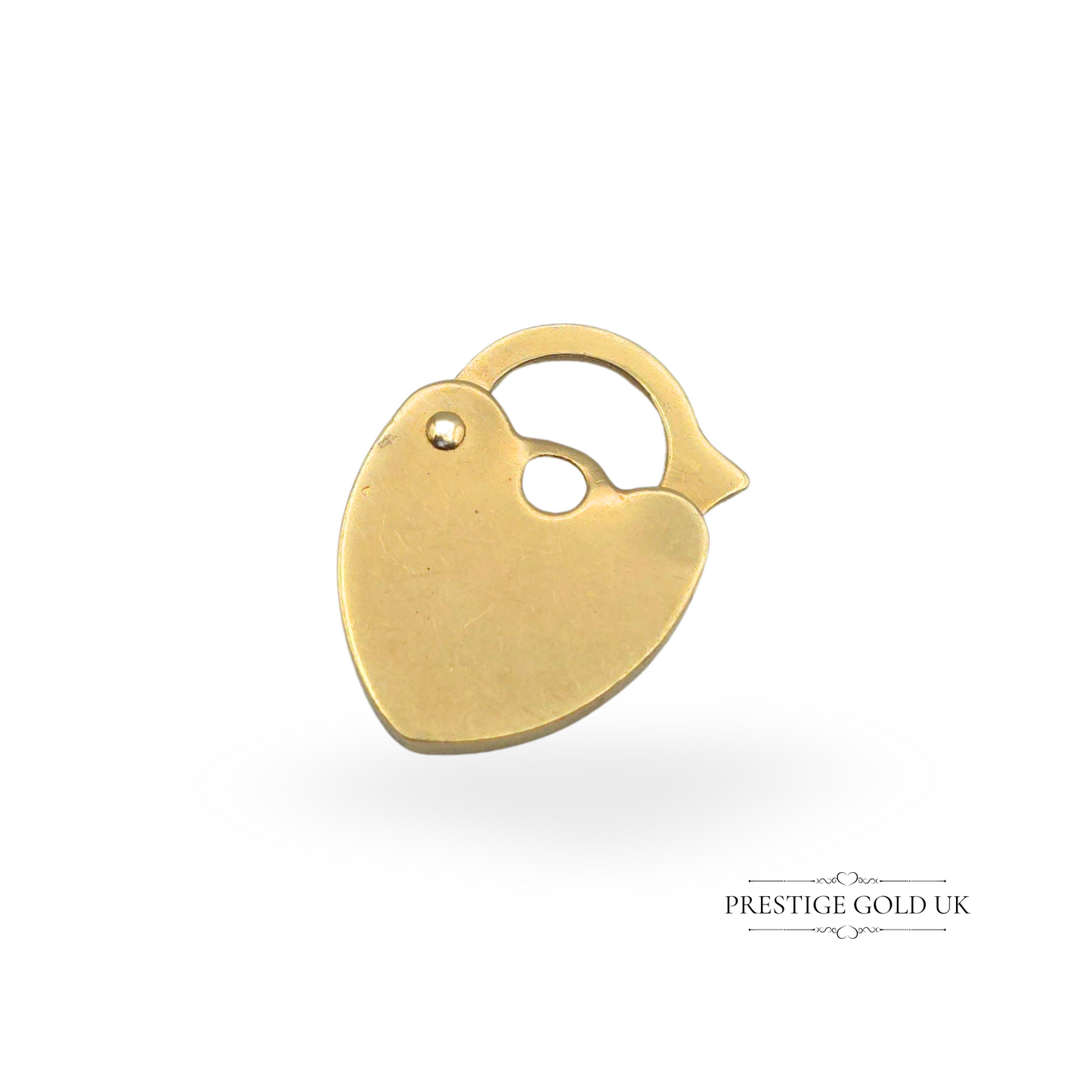 Tiny 9ct Gold Heart Padlock Clasp