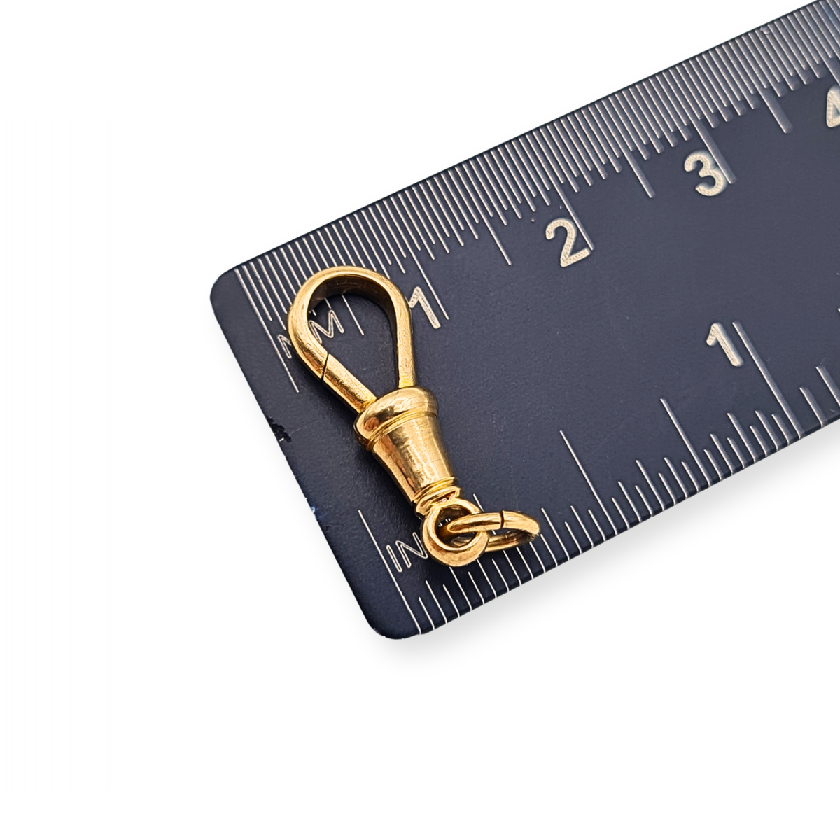 Small 9ct Solid Gold Albert Chain Dog Clip Clasp, Clip