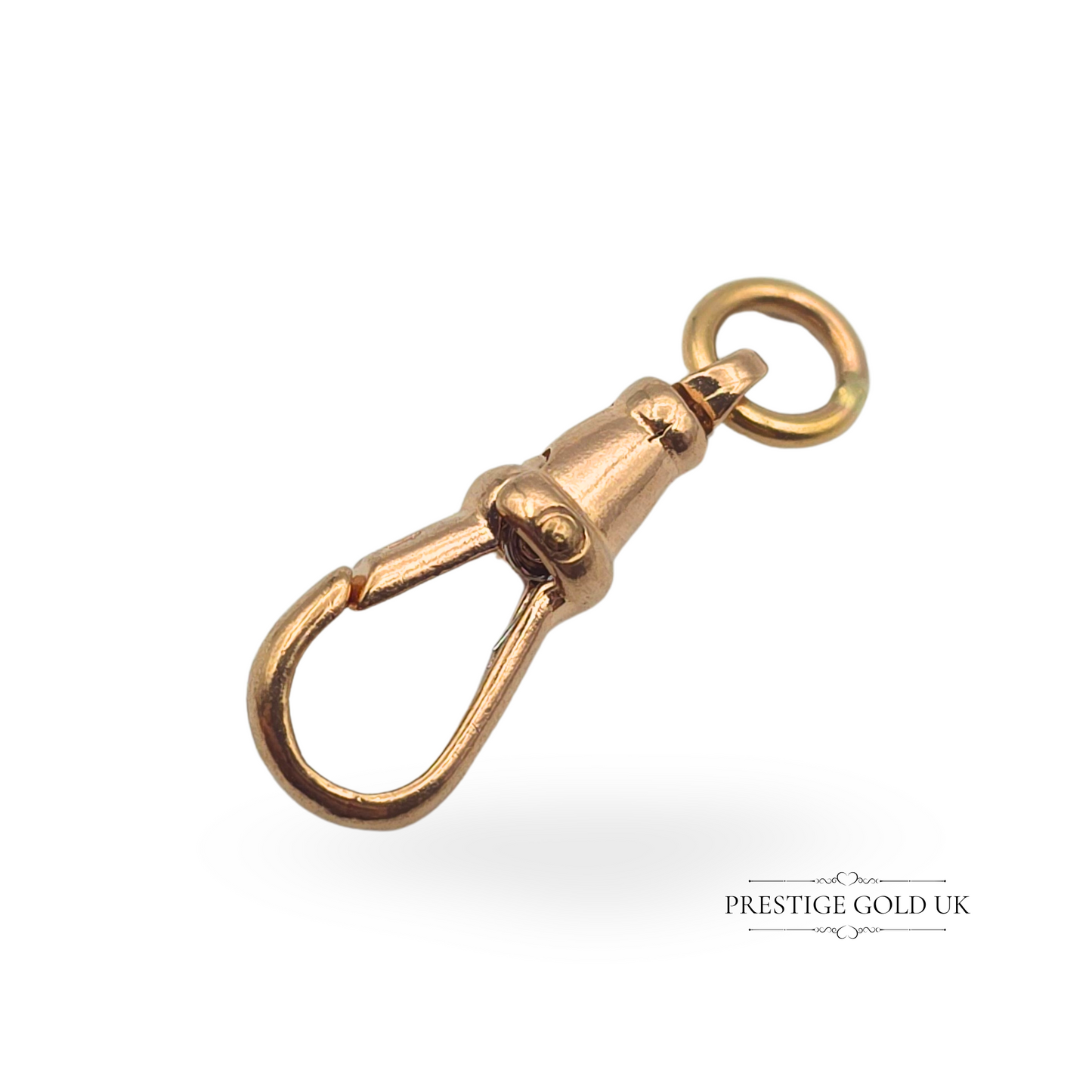 Antique 9ct Rose Gold Dog Clip for Albert Chain 21mm Tall