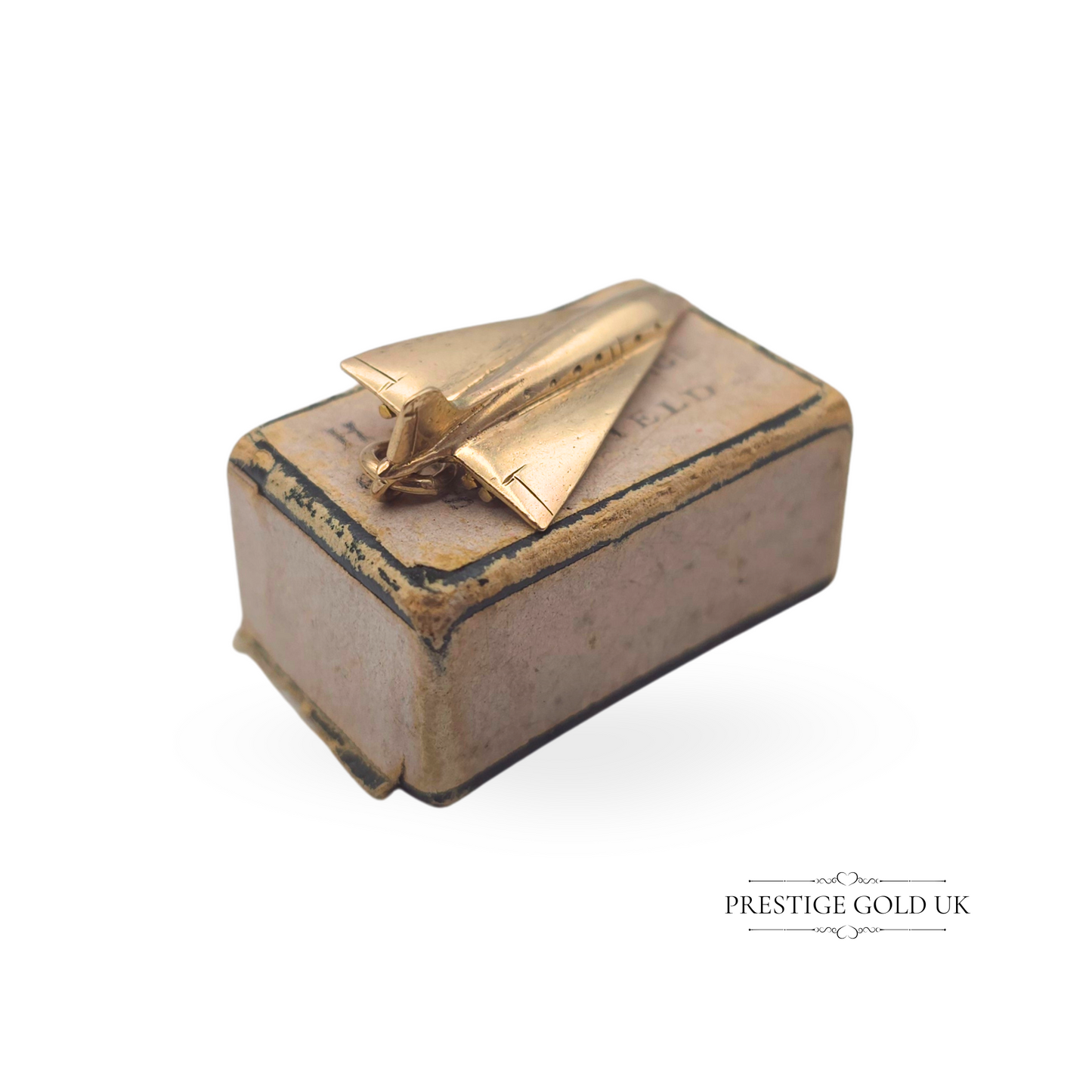Vintage 9ct Gold Concorde Charm, Fully British Hallmarked