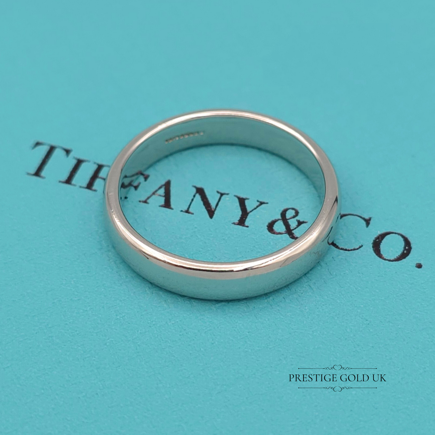 Platinum Tiffany & Co Wedding Ring, UK T 1/2 US 10, Professionally Refurbished