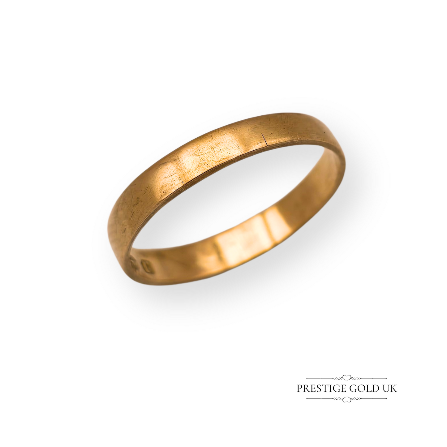 22ct Gold Antique Victorian Wedding Band, Hallmarked 1891 UK O / US 7 1/4
