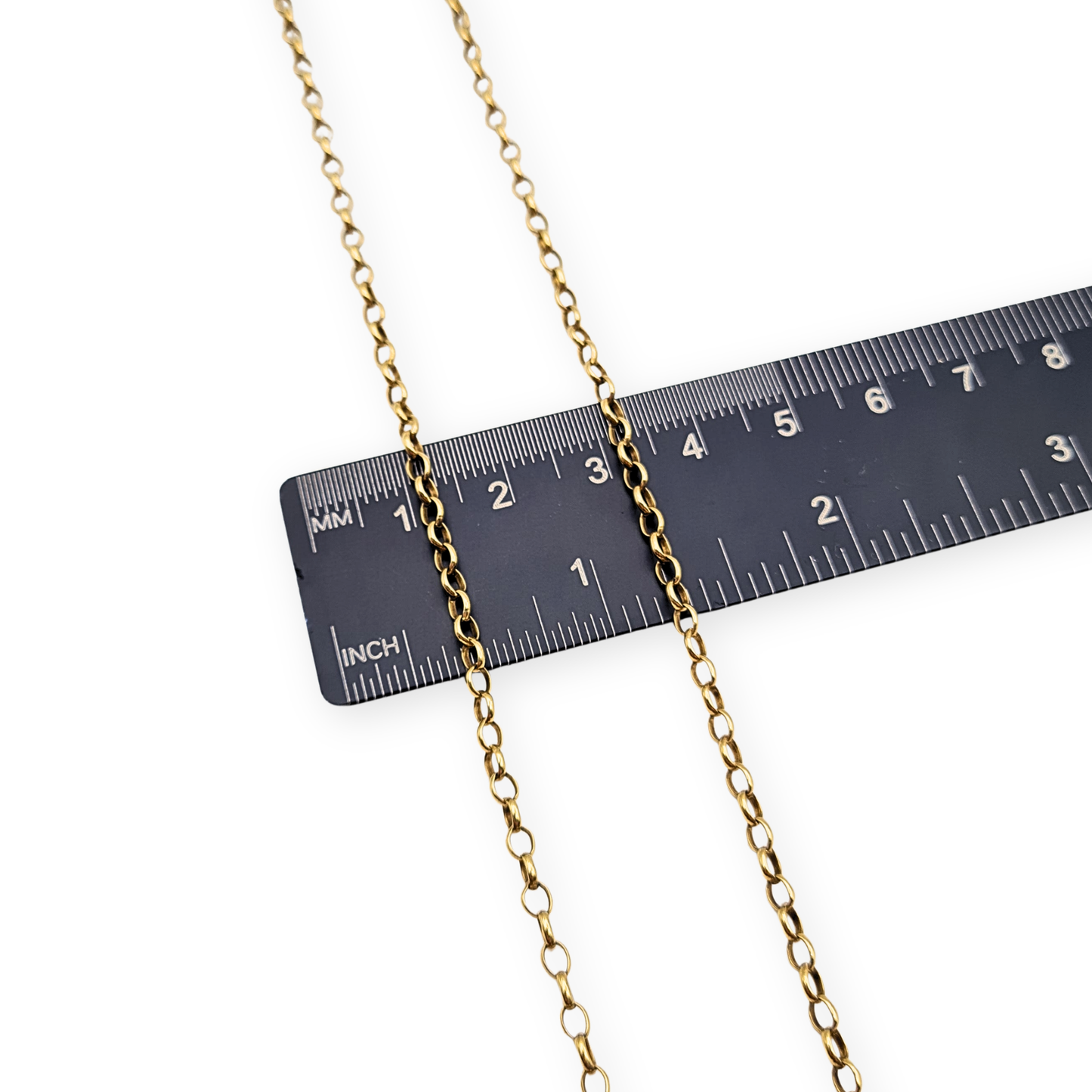 9ct Gold Belcher Chain, 25in, 6.16g Solid Gold Necklace