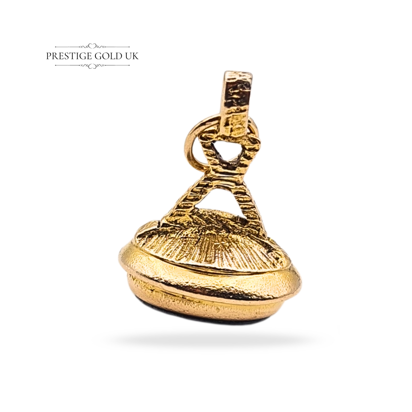 9ct Gold Hematite Intaglio Fob, Centurion Engraved Seal Fob
