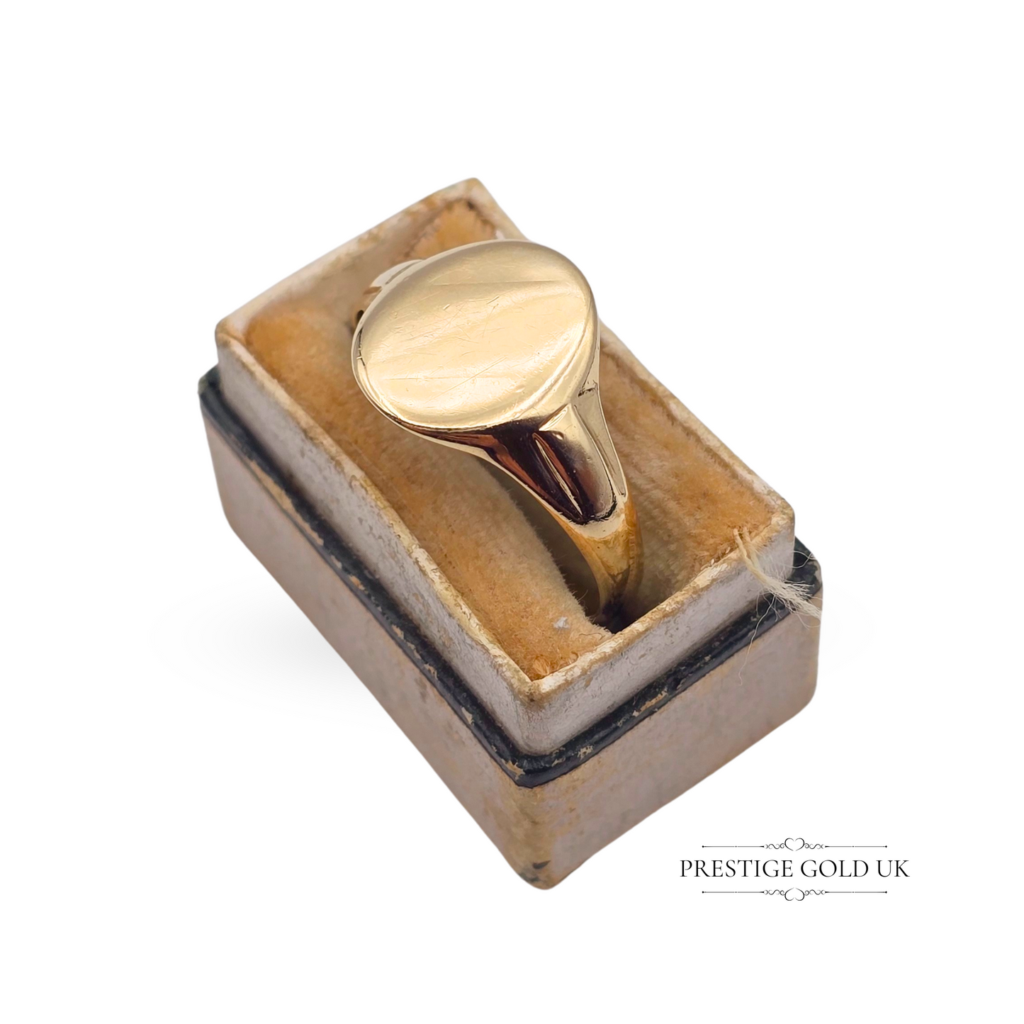 9ct Gold Oval Signet Ring, 949 Hallmark, Solid Gold, UK R US 6 3/4 Euro 59