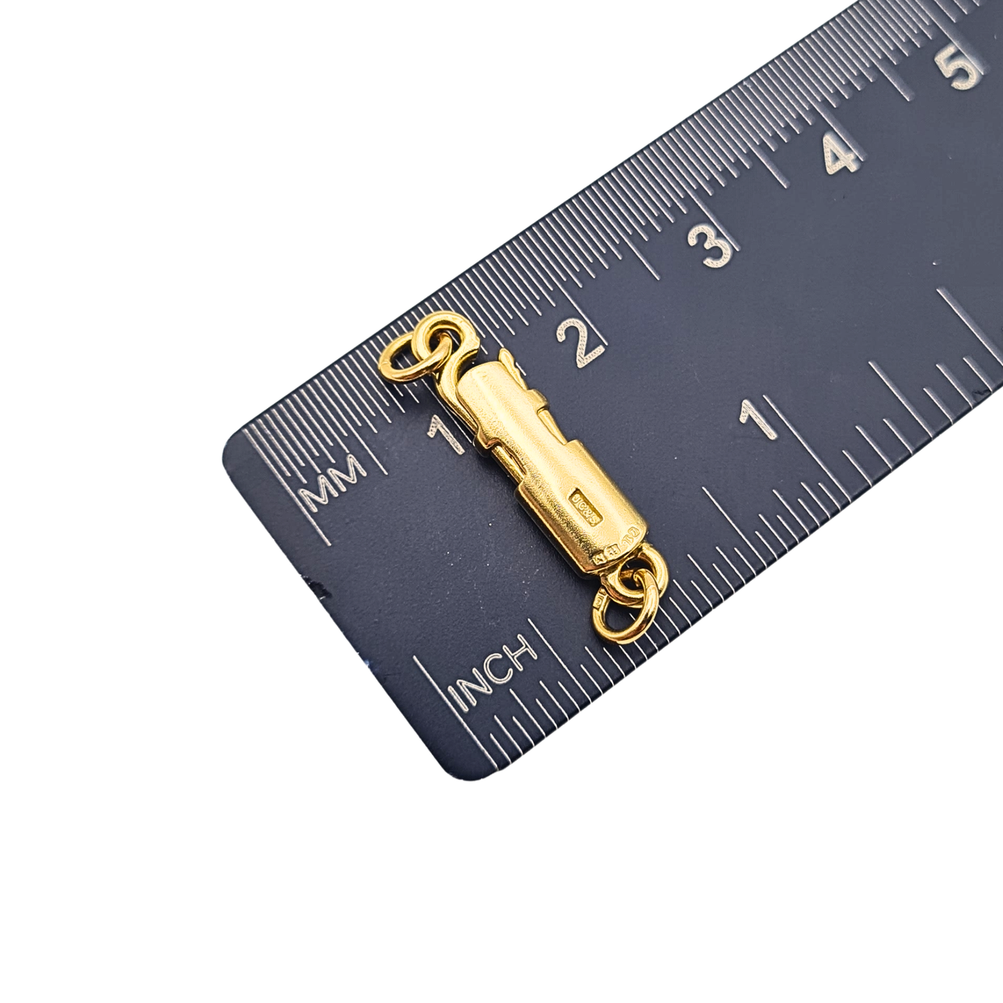 Quality 18ct Gold Fish Hook Box Clasp Birmingham 1987 21mm
