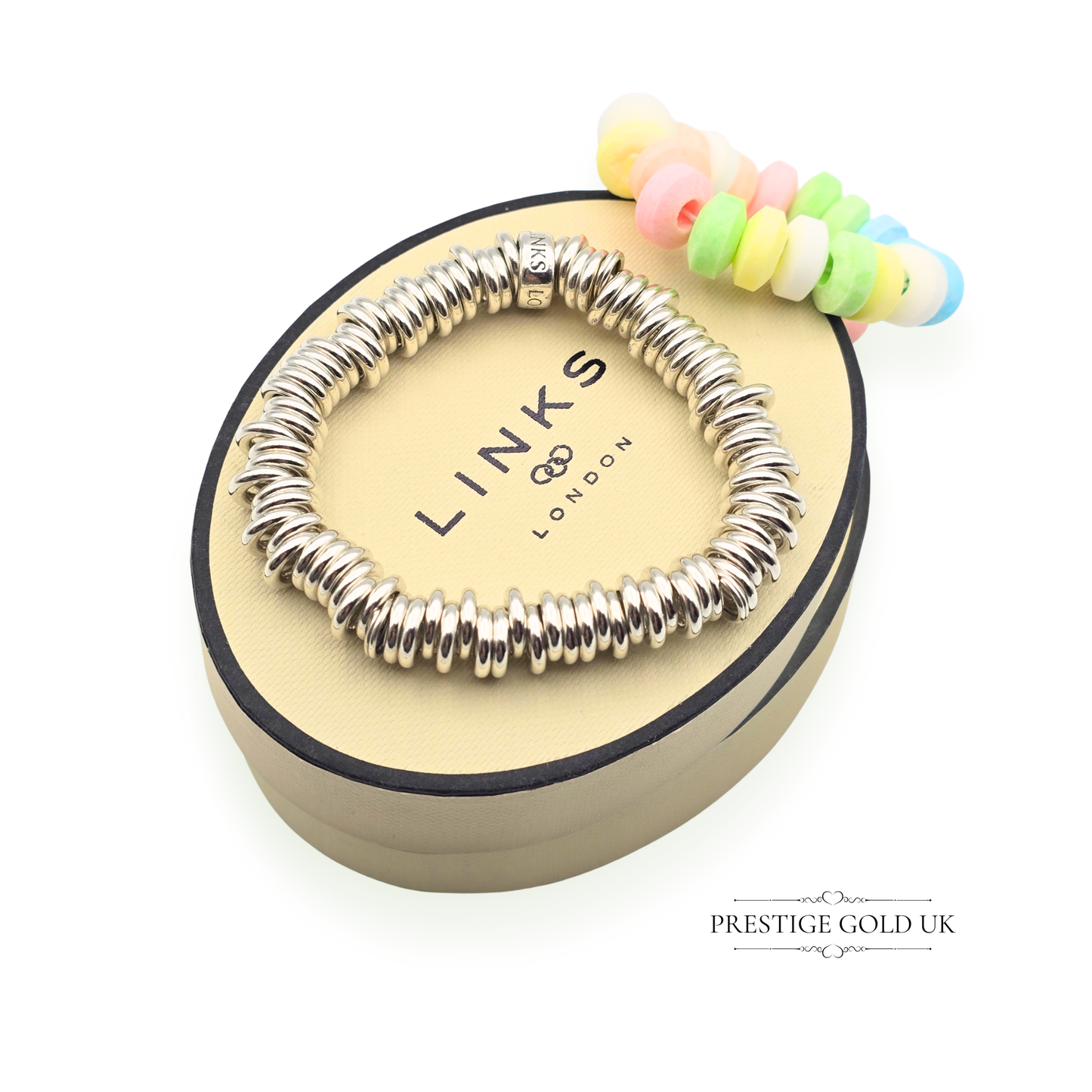 5 1/4" Refurbished Links of London Sweetie Bracelet, (14.5cm)