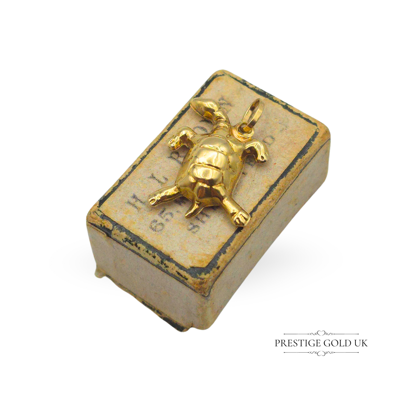 Tiny 14ct Gold Sea Turtle Charm, Vintage Petite Ocean Lover Pendant Gift