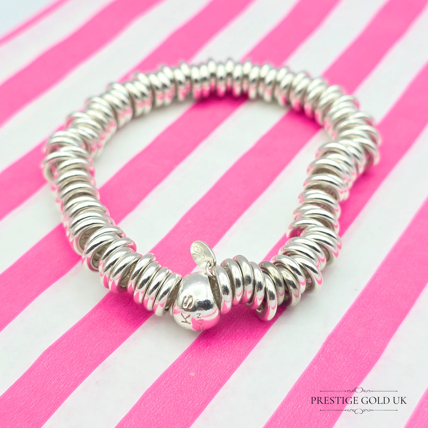6 1/2" Refurbished Links of London Silver Sweetie Bracelet, (16.5cm)