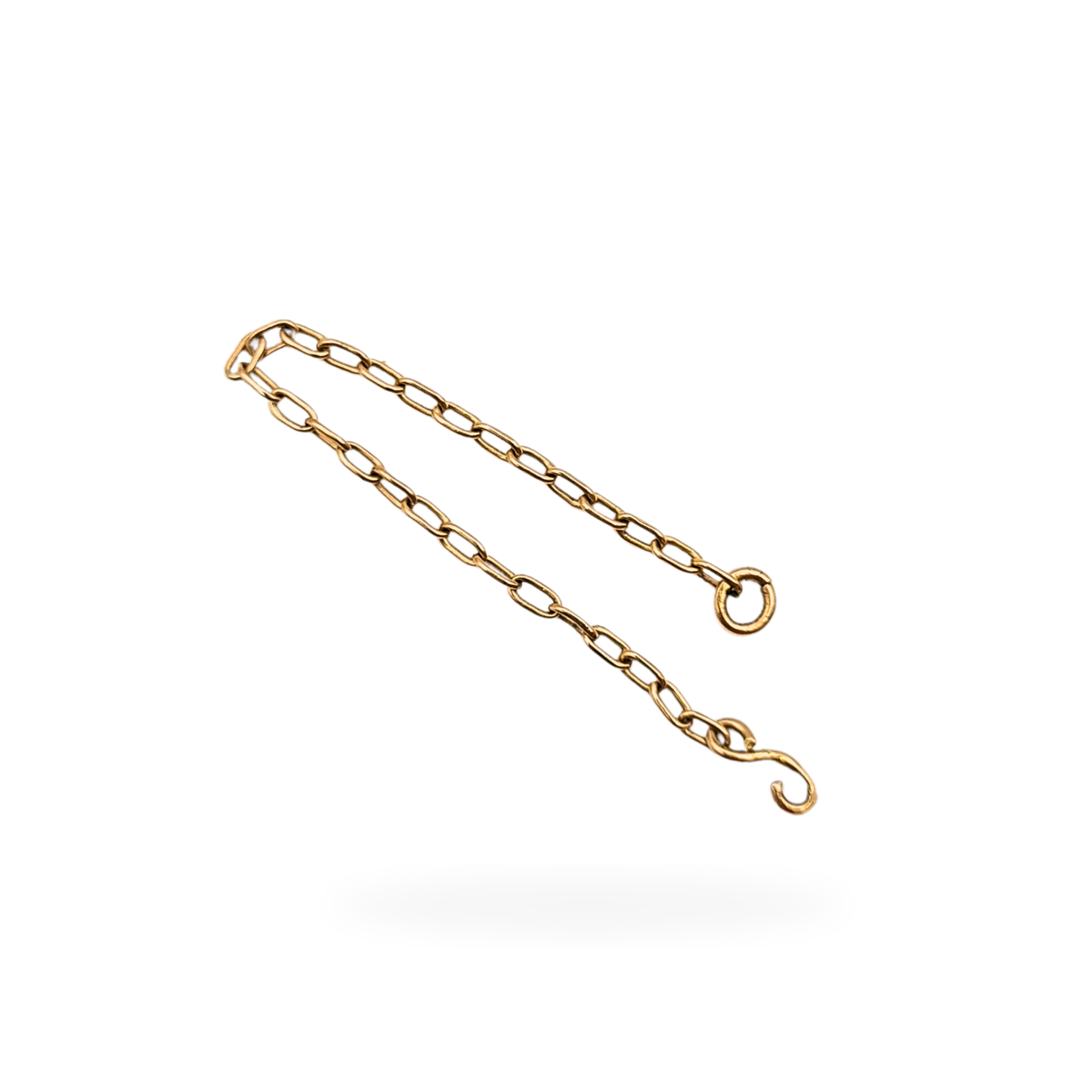 9ct Rose Gold Safety Chain 2.5" S Link Hook Tested 9ct