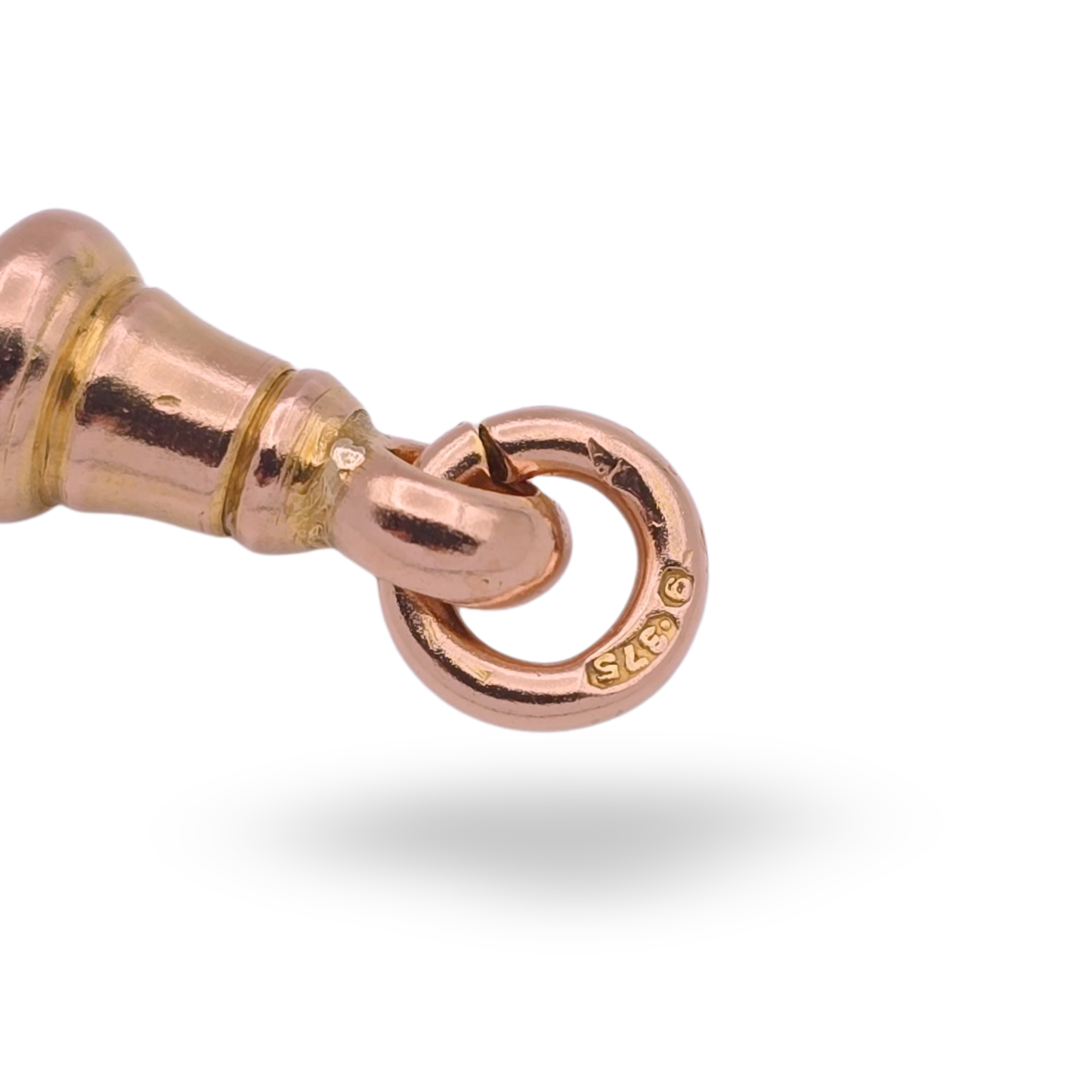 Antique 9ct Rose Gold Dog Clip Clasp, HB&S Birmingham, 26mm, 6mm Jump Ring