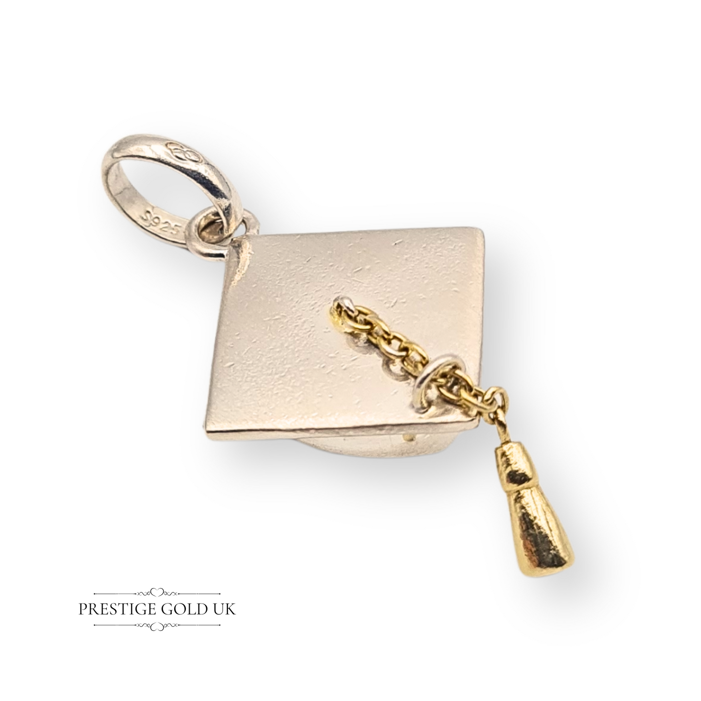 Links of London Silver Graduation Cap Charm, 925 Mortarboard With Tassel