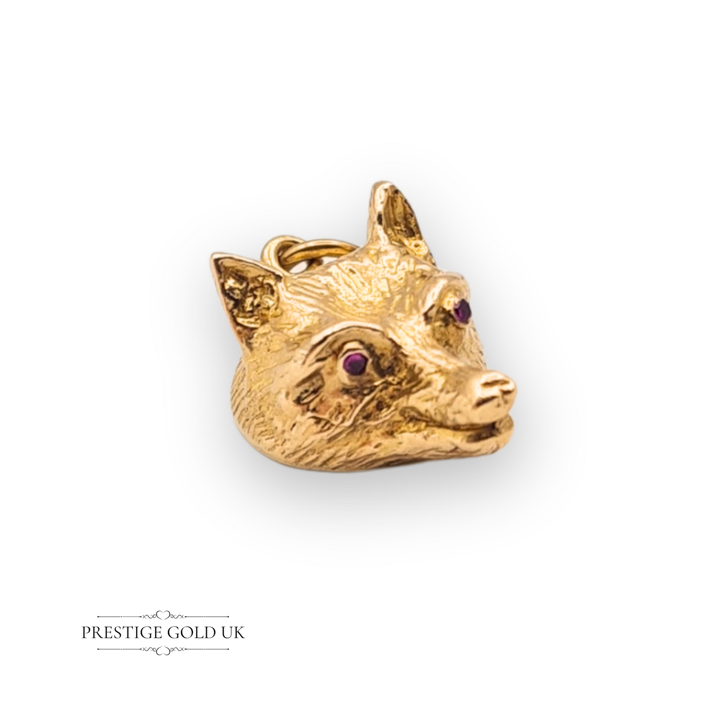 9ct Solid Gold Beautiful Fox Head Charm, Hunting Equine or Country Sports Gift